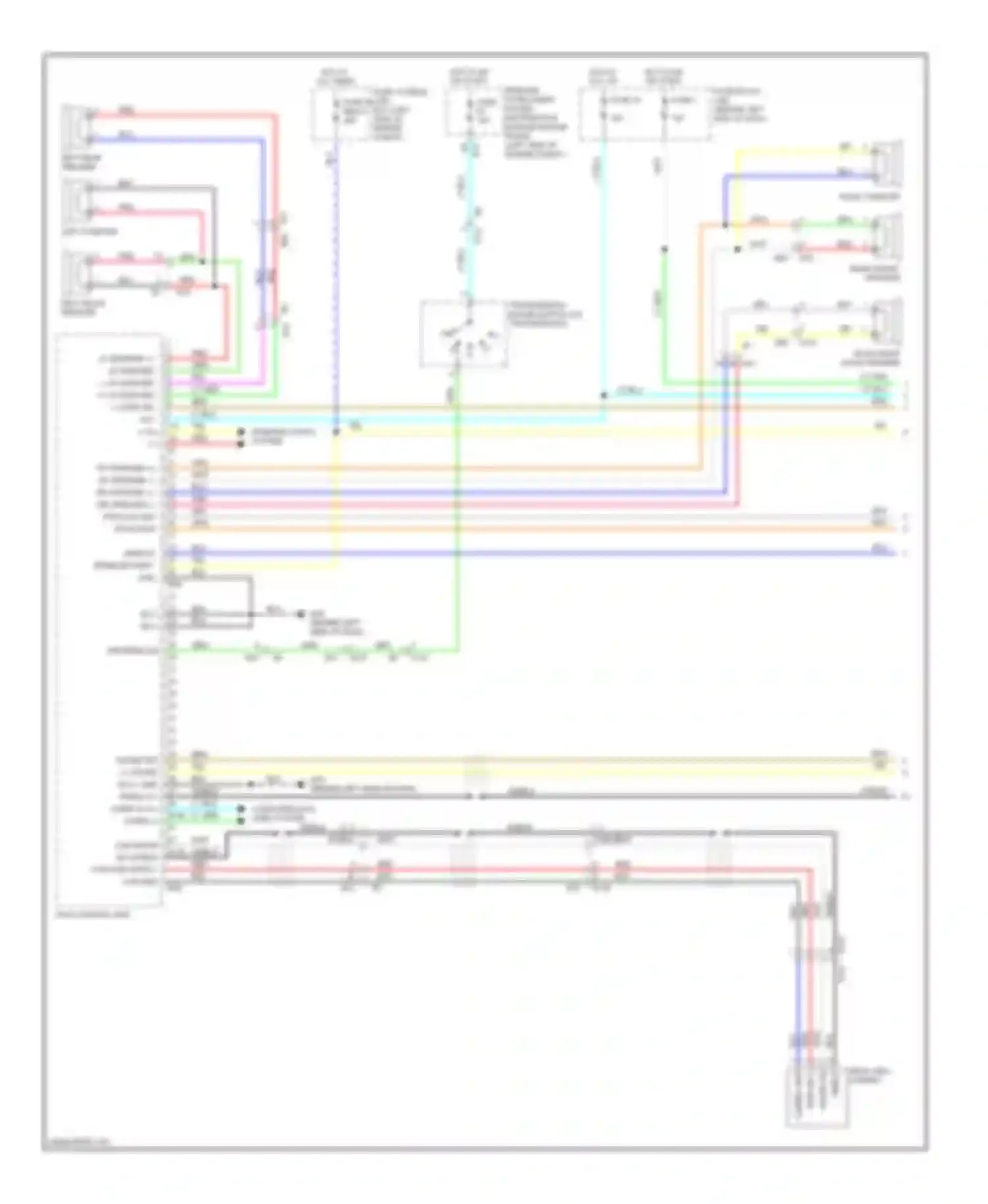 Wiring diagram right tweeter for Nissan Rogue I facelift (2010-2013) (1 of 4)