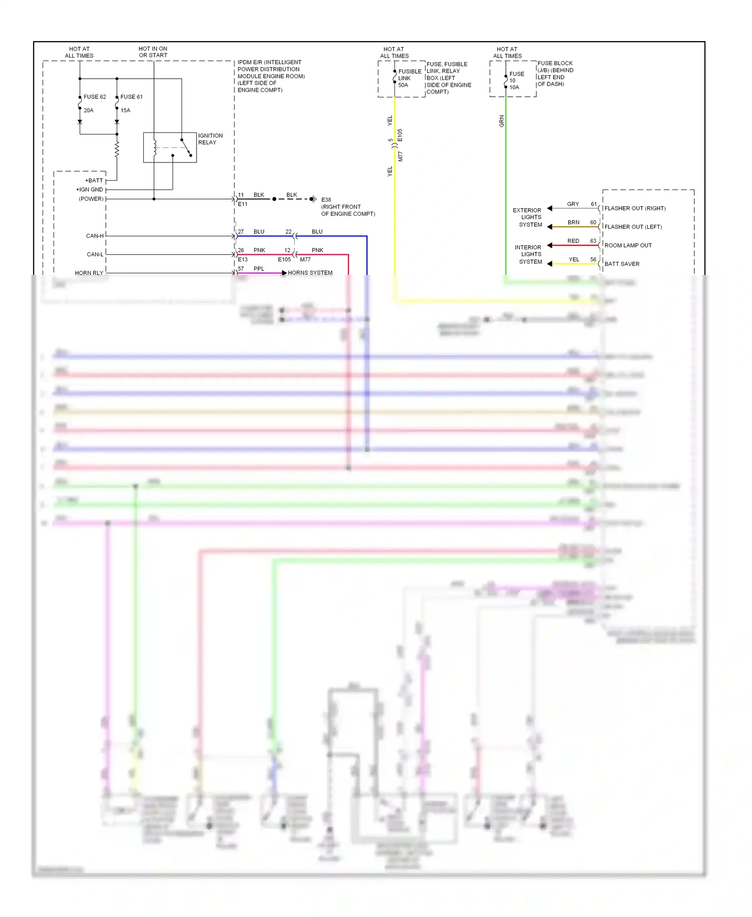 Wiring diagram yel for Nissan Rogue I facelift (2010-2013) (35 of 61)