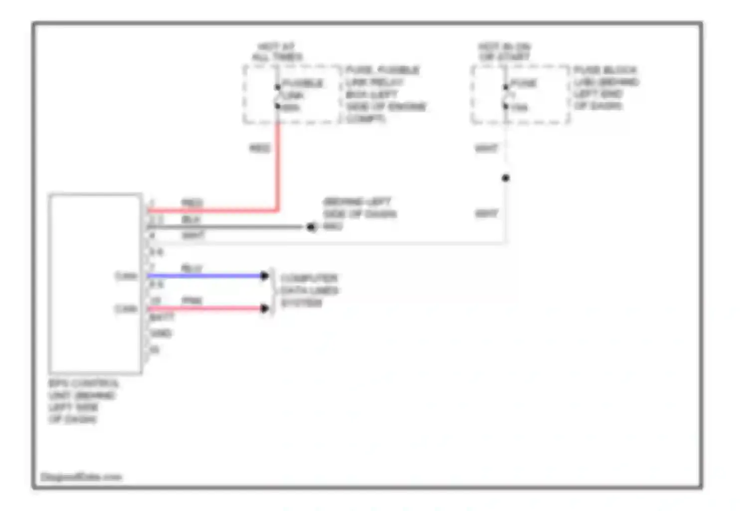 Rogue Nissan I (2007-2010): Electronic power steering circuit
