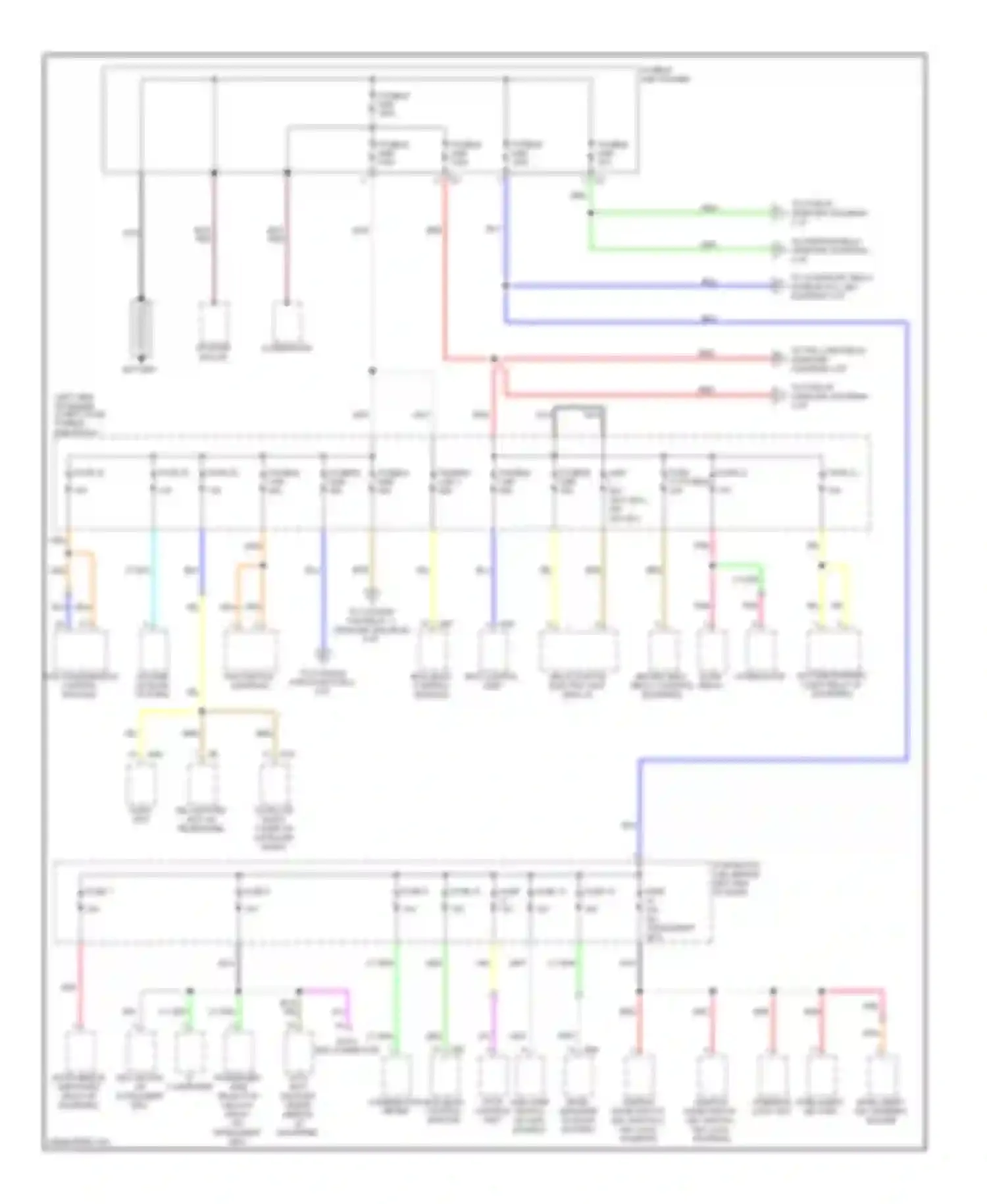 Rogue Nissan I (2007-2010): Power distribution circuit (1 of 4)