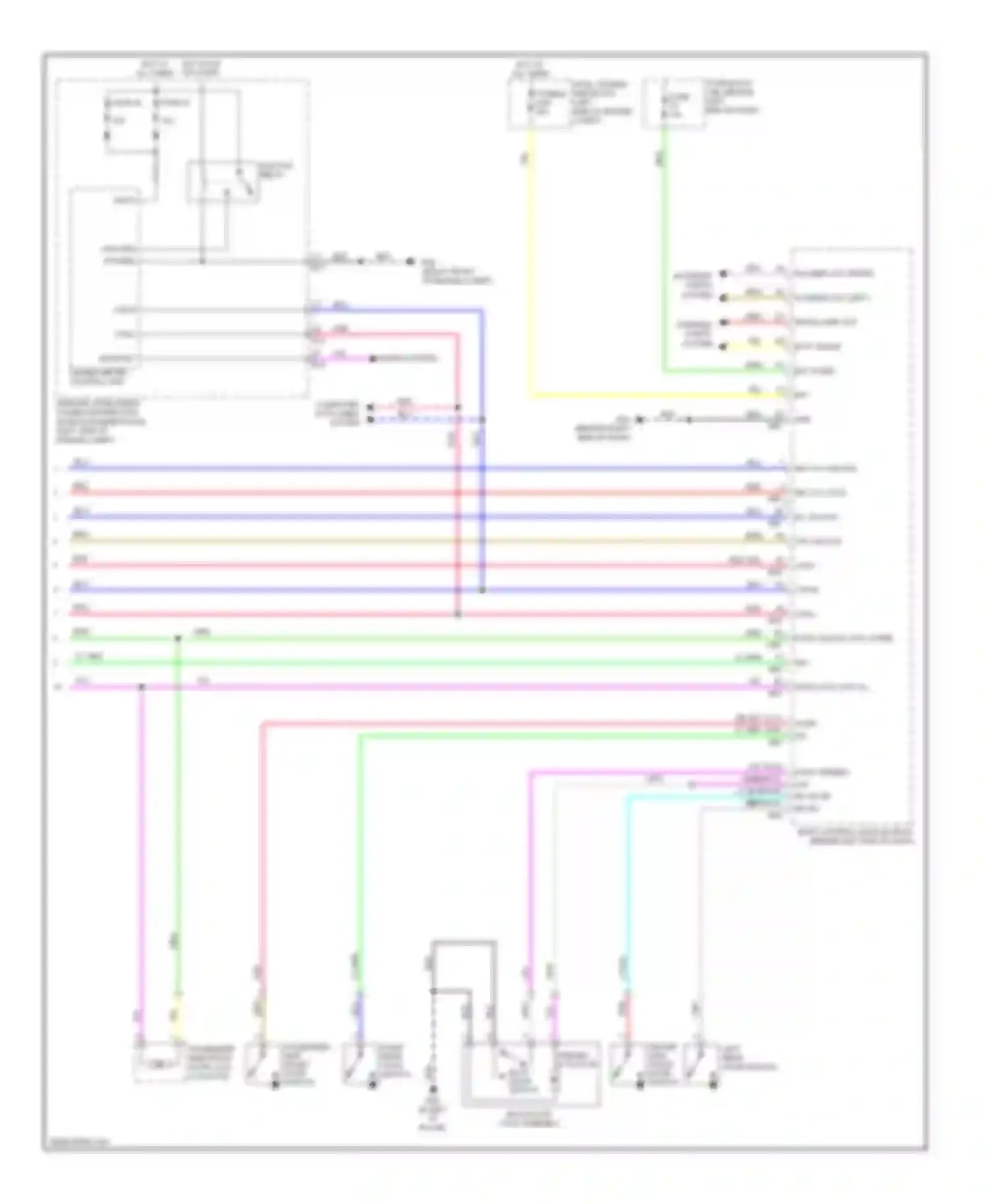 Rogue Nissan I (2007-2010): Power door locks circuit, with intelligent key unit (3 of 3)