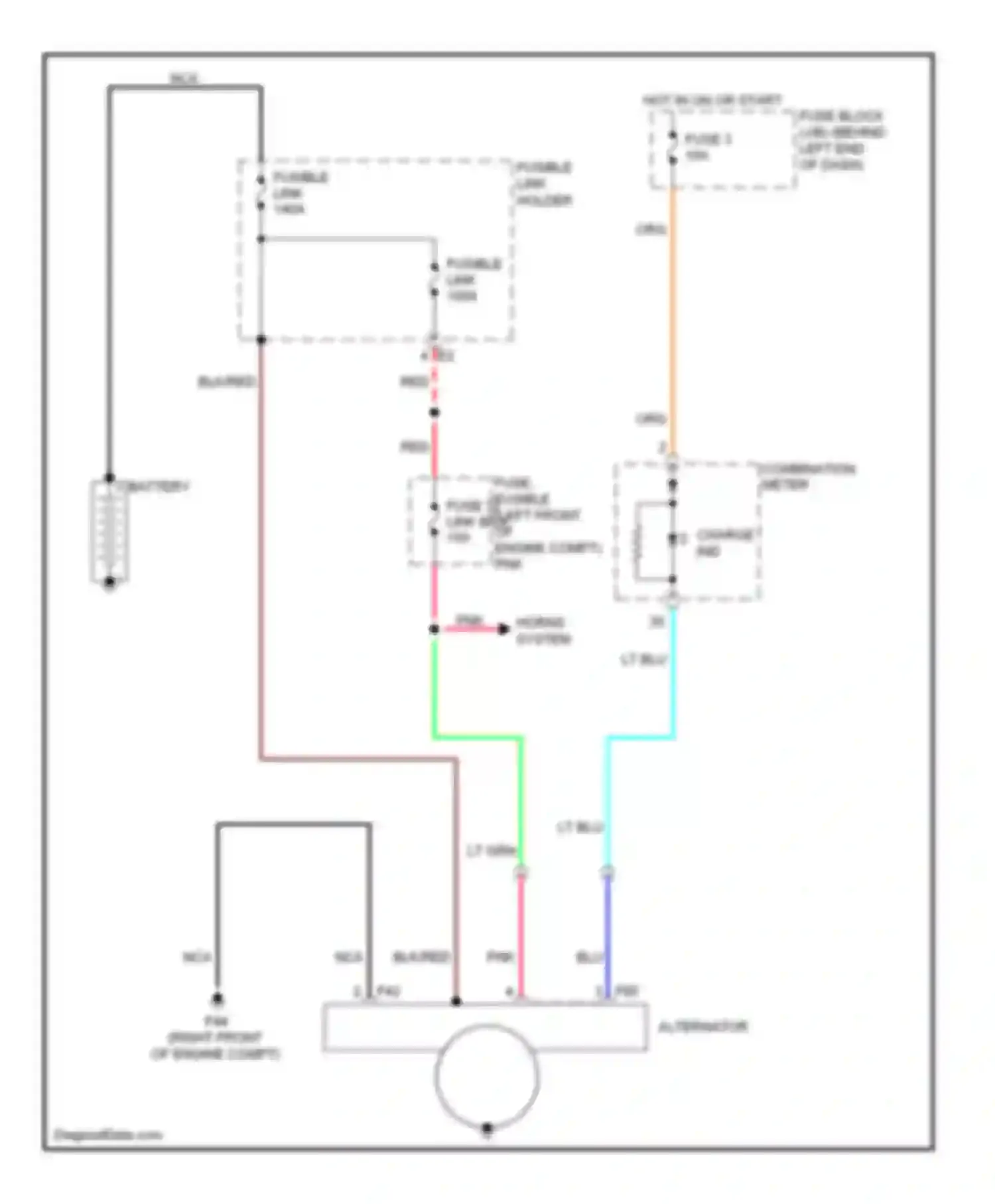 Rogue Nissan I (2007-2010): Charging circuit