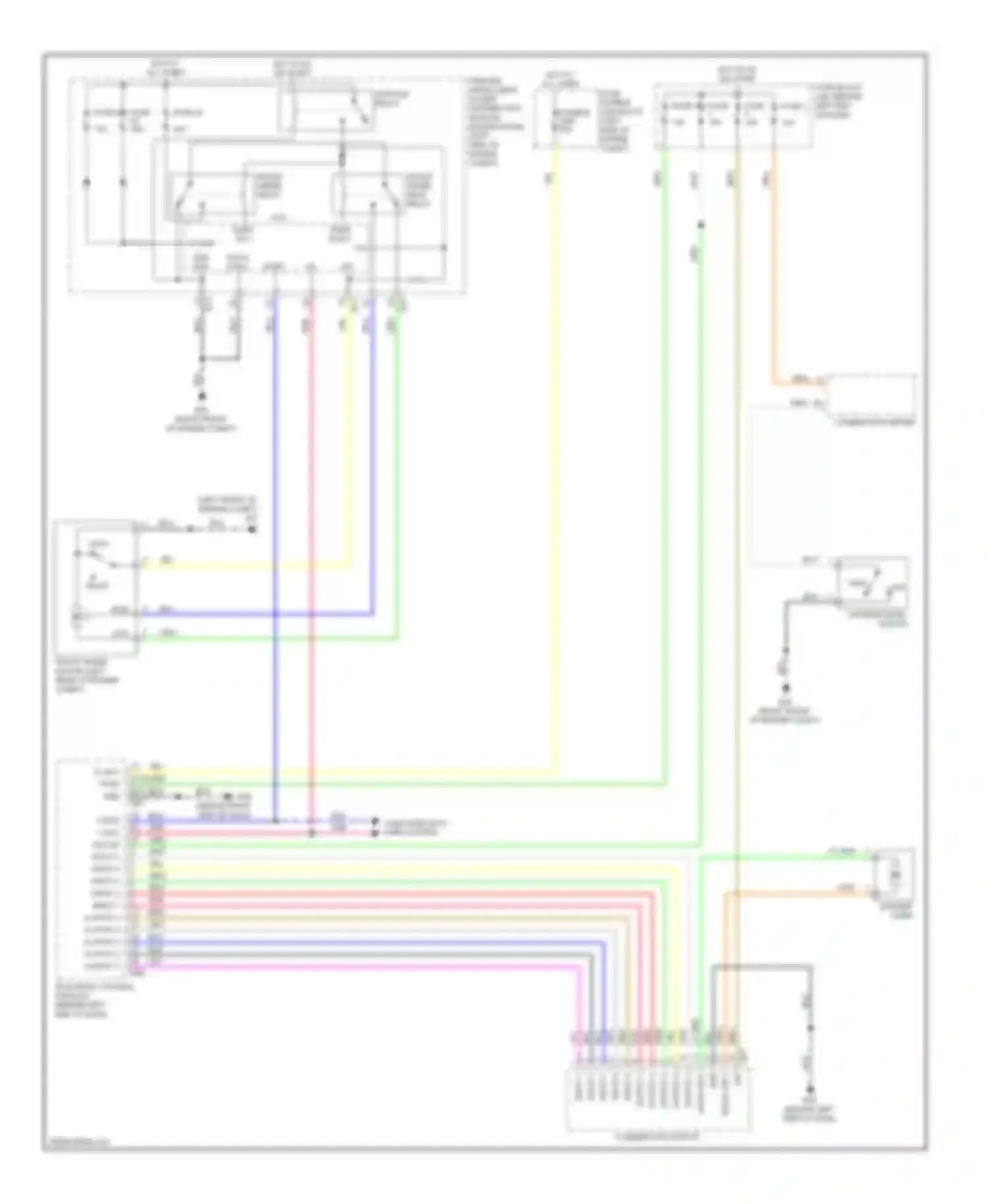 Rogue Nissan I (2007-2010): Front wiper/washer circuit