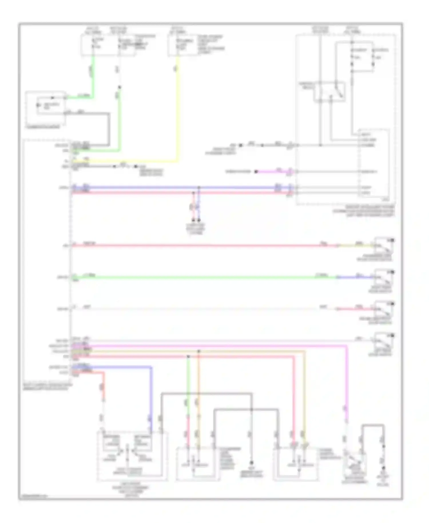 Wiring diagram back door switch for Nissan Rogue I (2007-2010) (1 of 3)
