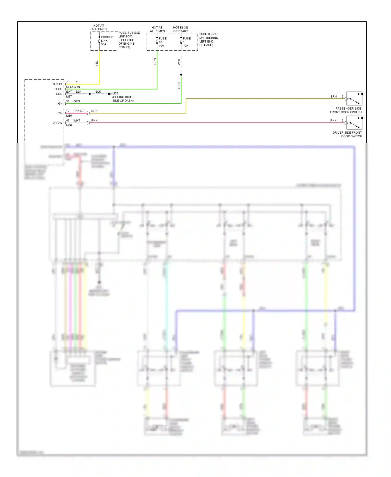 Wiring diagram down up for Nissan Rogue I (2007-2010) (1 of 1)