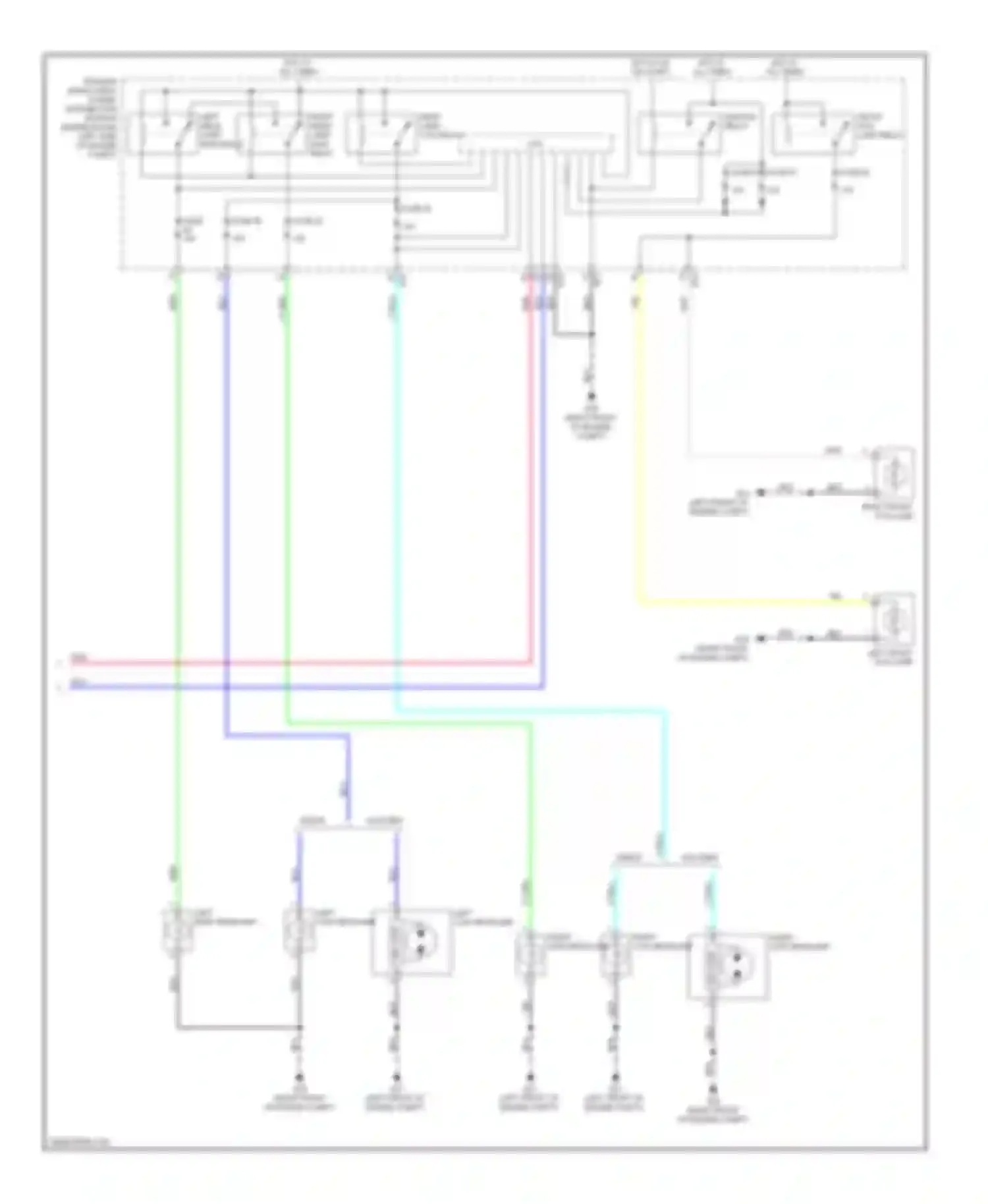 Wiring diagram front fog lamp relay for Nissan Rogue I (2007-2010) (2 of 3)