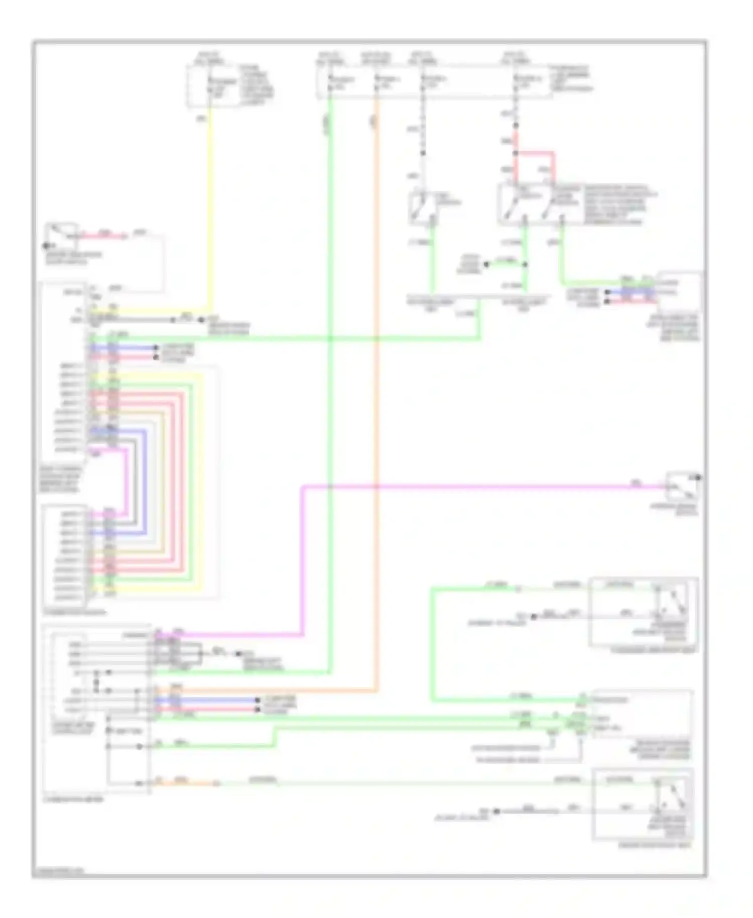 Wiring diagram fuse 14 for Nissan Rogue I (2007-2010) (1 of 3)