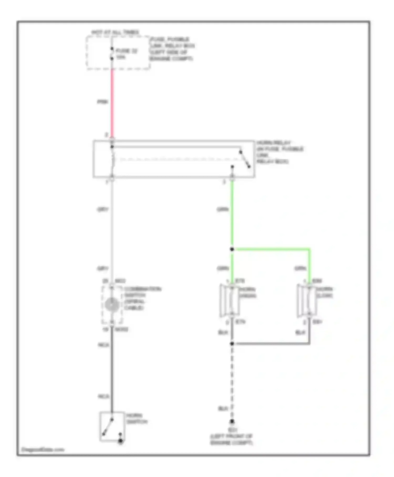 Wiring diagram fuse 32 for Nissan Rogue I (2007-2010) (1 of 2)