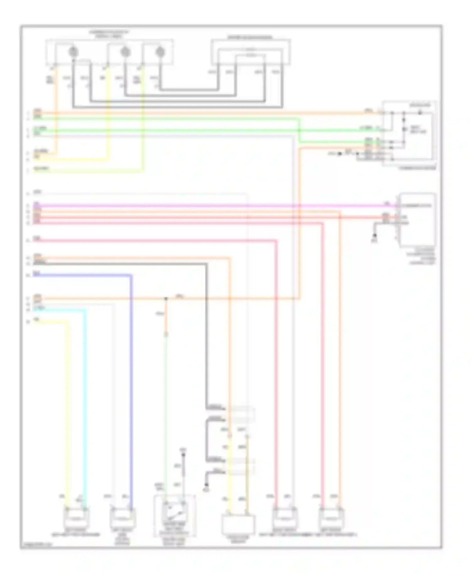 Wiring diagram occupant classification system for Nissan Rogue I (2007-2010) (1 of 1)