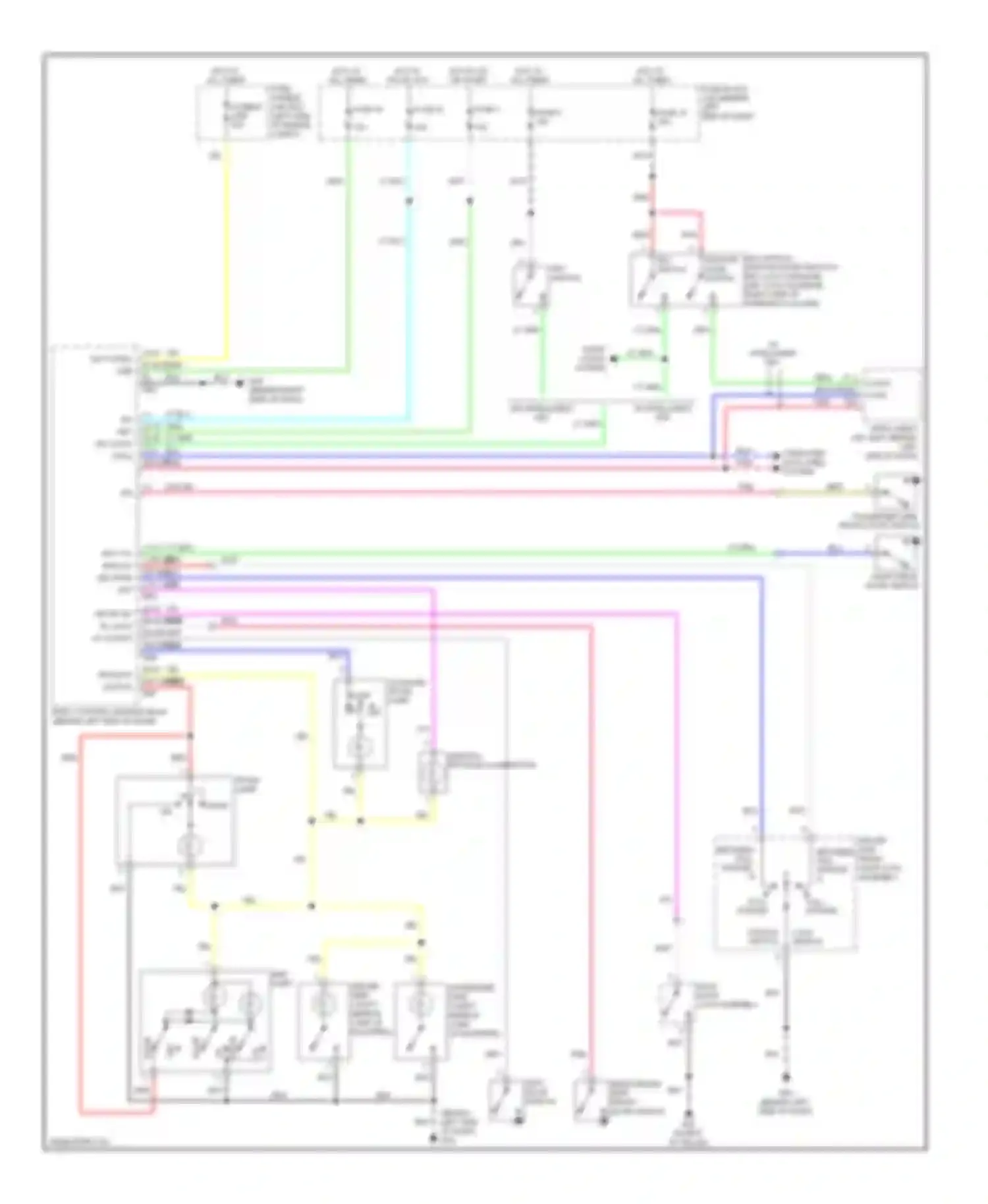 Wiring diagram unlock switch lock switch for Nissan Rogue I (2007-2010) (1 of 2)