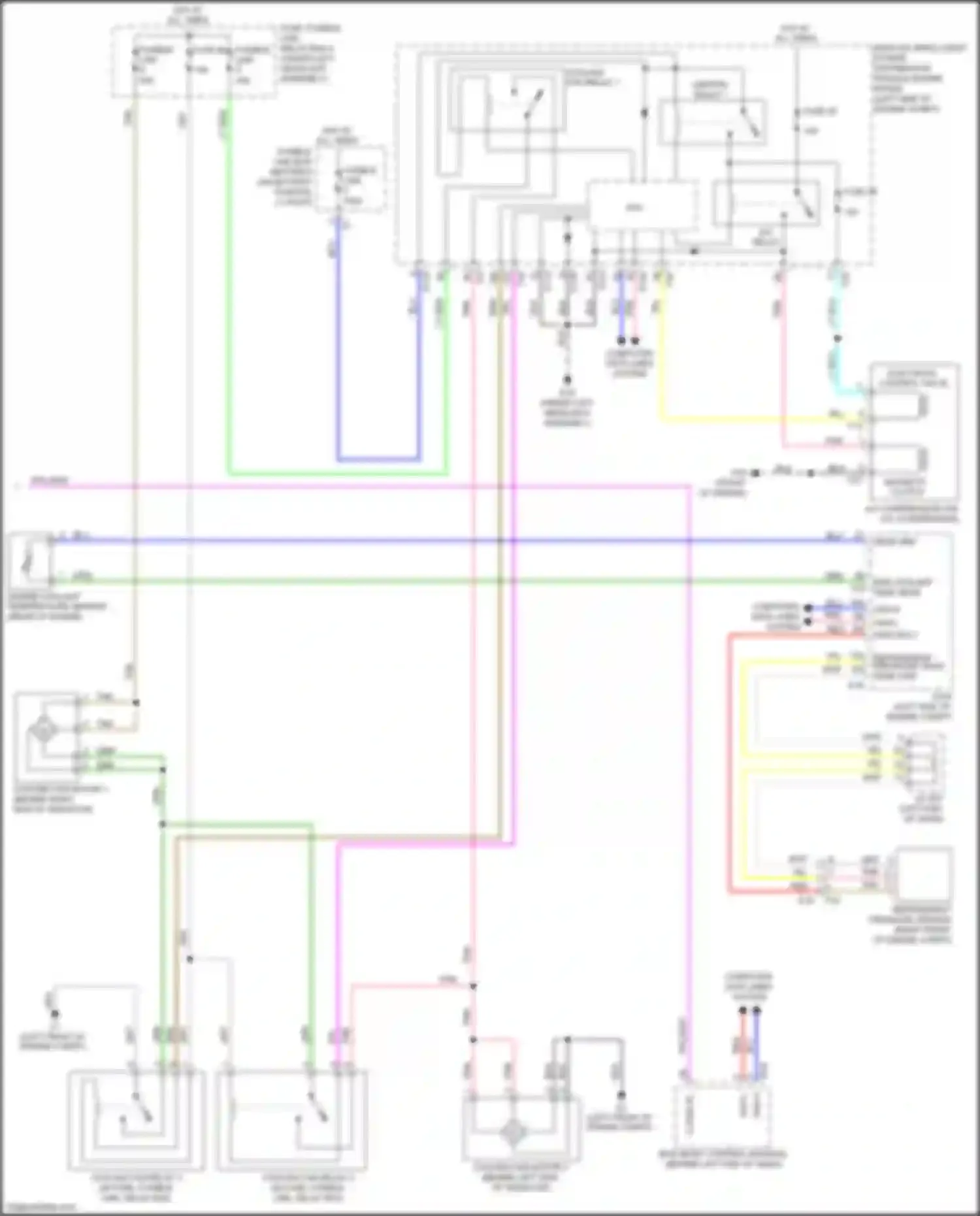 Car Wiring Diagrams for Rogue Nissan II facelift (2016-2020): Manual a/c circuit (2 of 2)