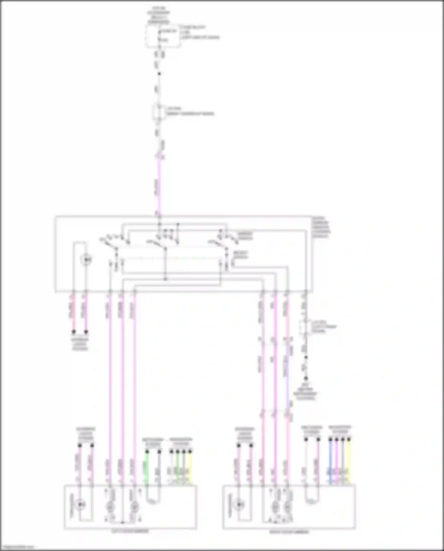 Car Wiring Diagrams for Rogue Nissan II facelift (2016-2020): Power mirrors circuit