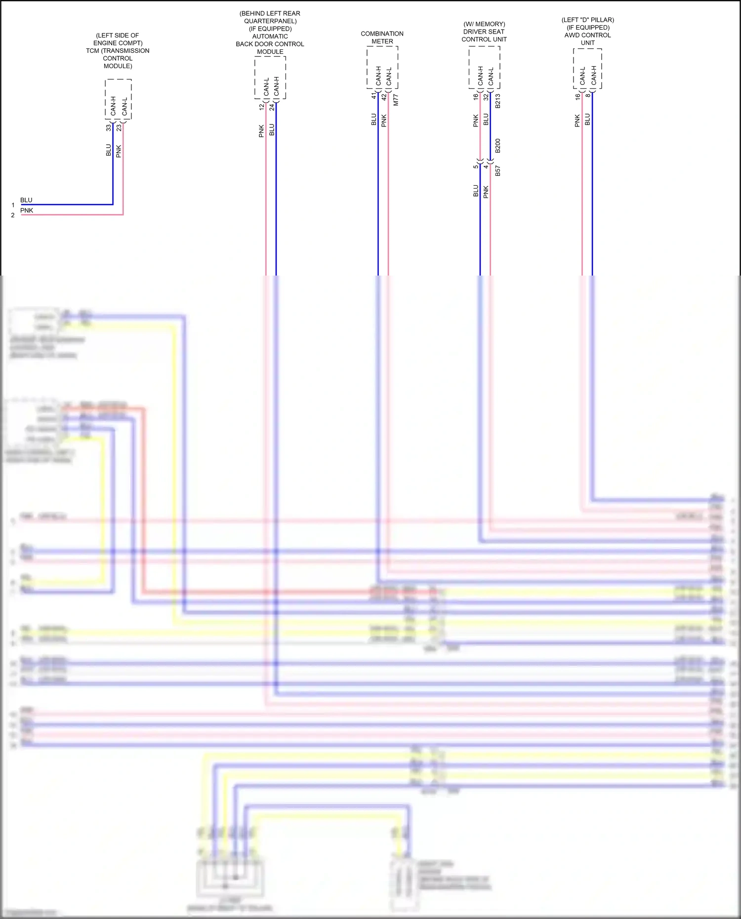 Wiring diagram blu for Nissan Rogue II facelift (2016-2020) (126 of 134)