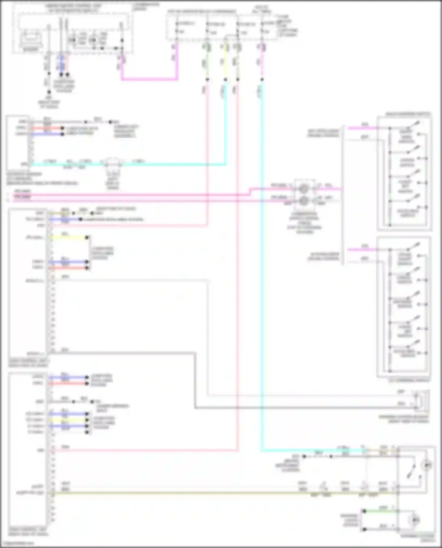 Wiring diagram coast/ set switch for Nissan Rogue II facelift (2016-2020) (1 of 2)