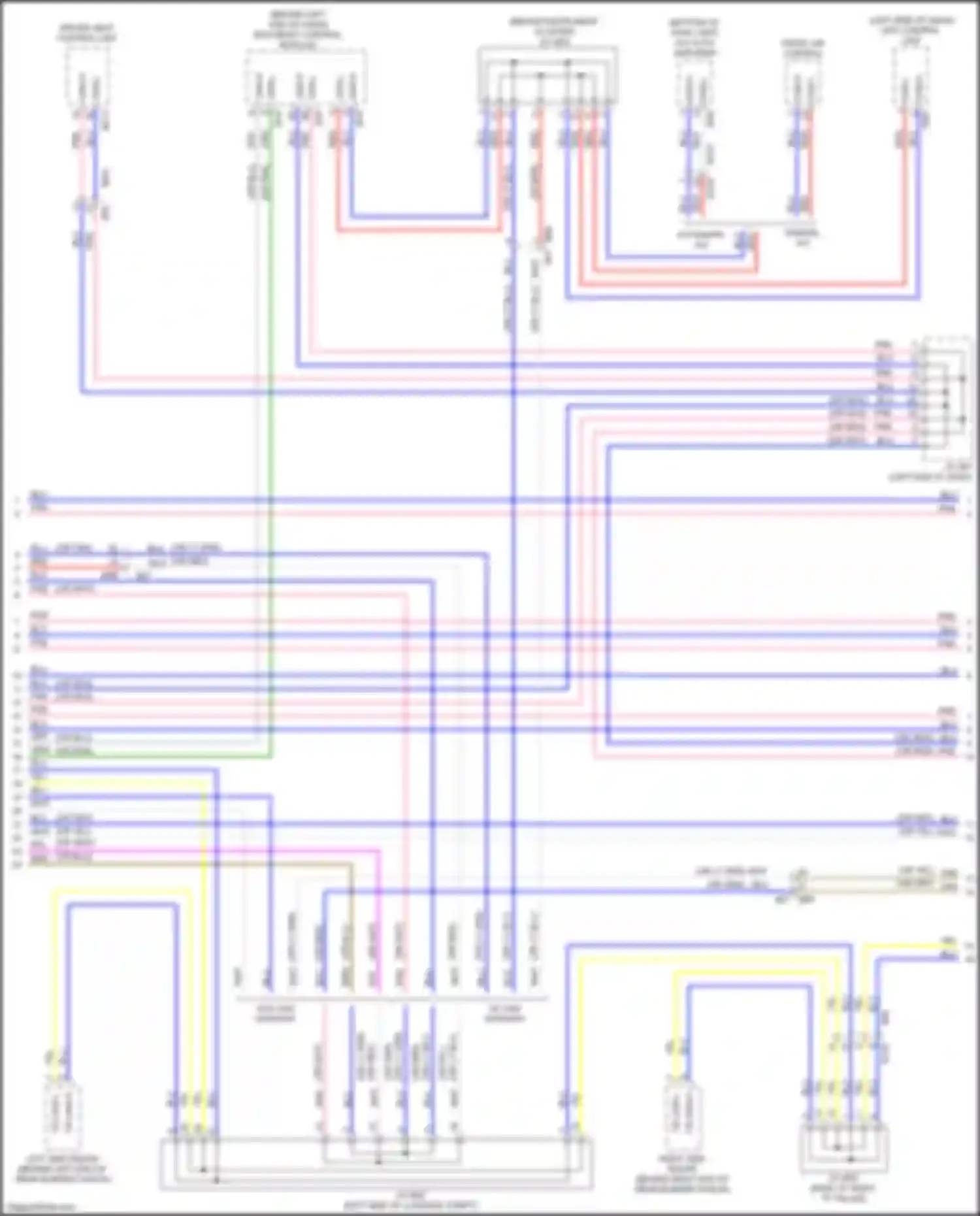Wiring diagram driver seat control unit for Nissan Rogue II facelift (2016-2020) (1 of 5)