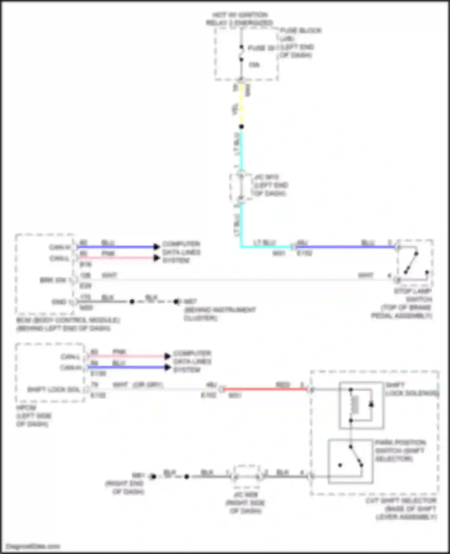 Wiring diagram fuse 30 for Nissan Rogue II facelift (2016-2020) (10 of 31)