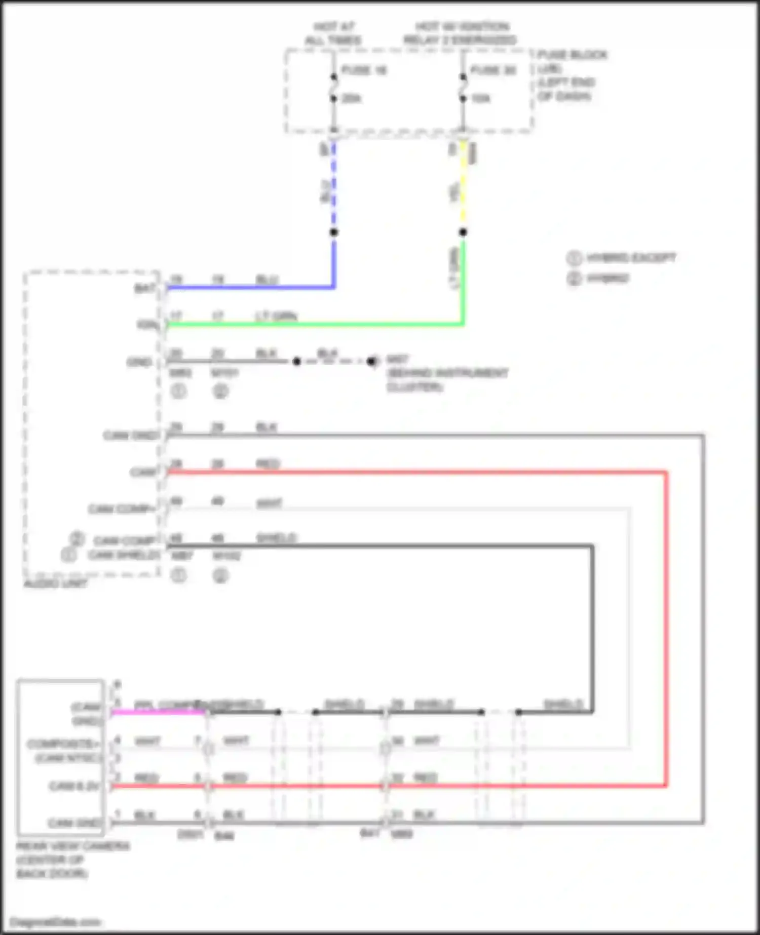 Wiring diagram fuse 30 for Nissan Rogue II facelift (2016-2020) (8 of 31)