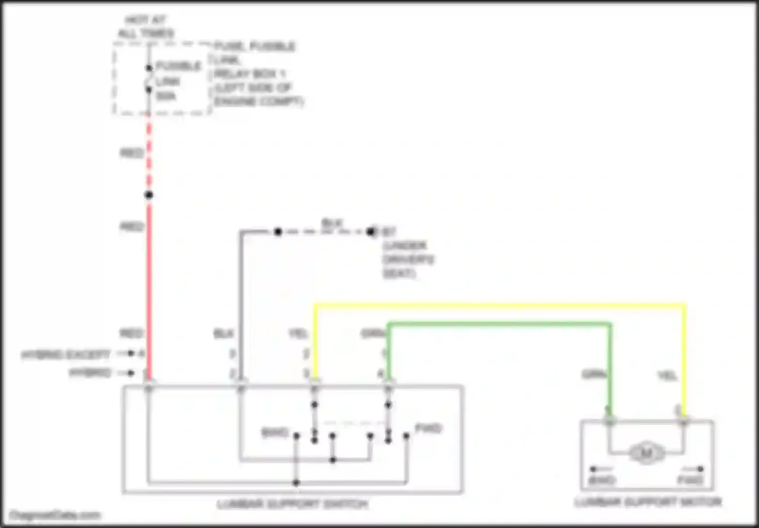 Wiring diagram fuse, fusible link, relay box 1 for Nissan Rogue II facelift (2016-2020) (6 of 20)
