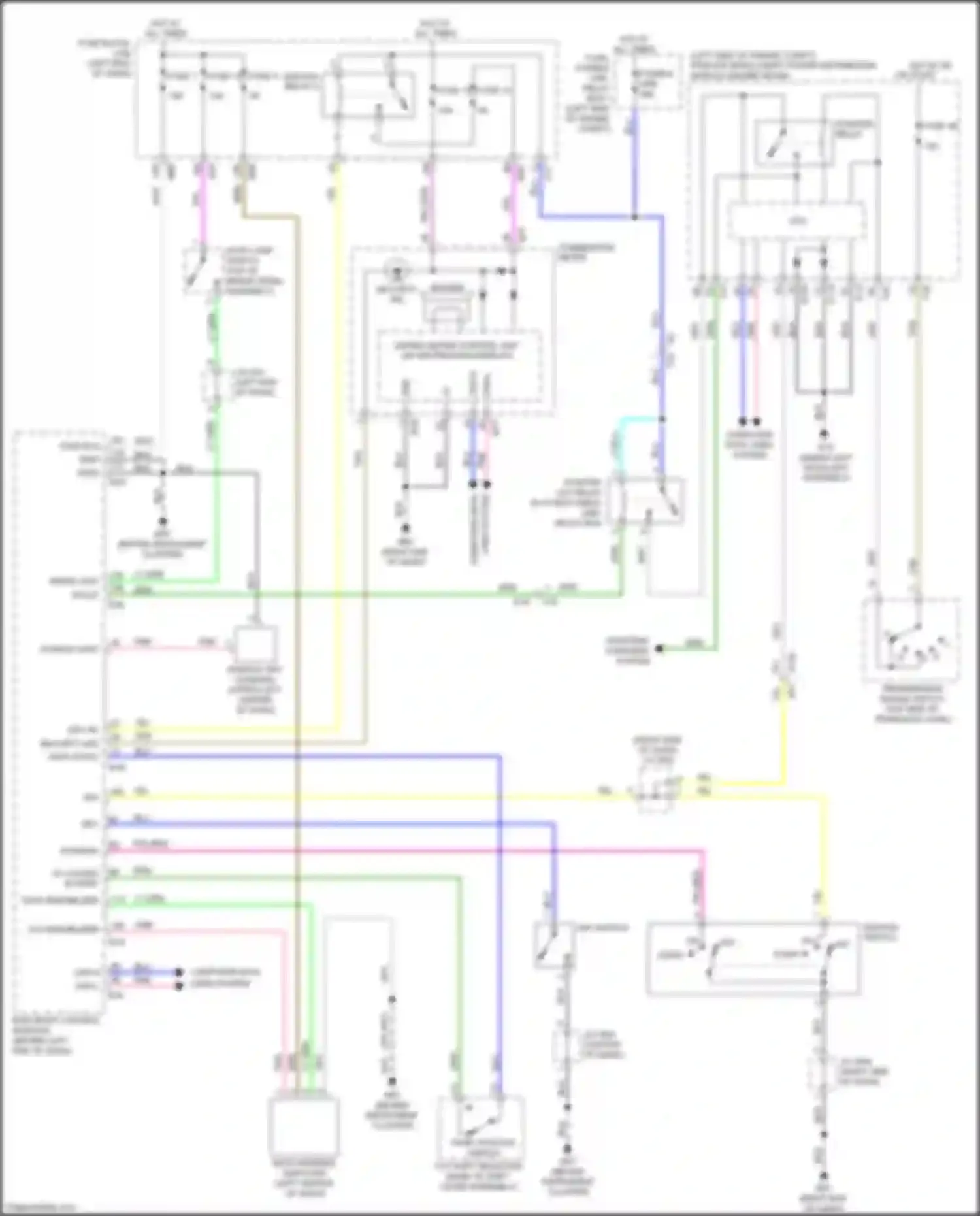 Wiring diagram fuse, fusible link, relay box 1 for Nissan Rogue II facelift (2016-2020) (5 of 20)