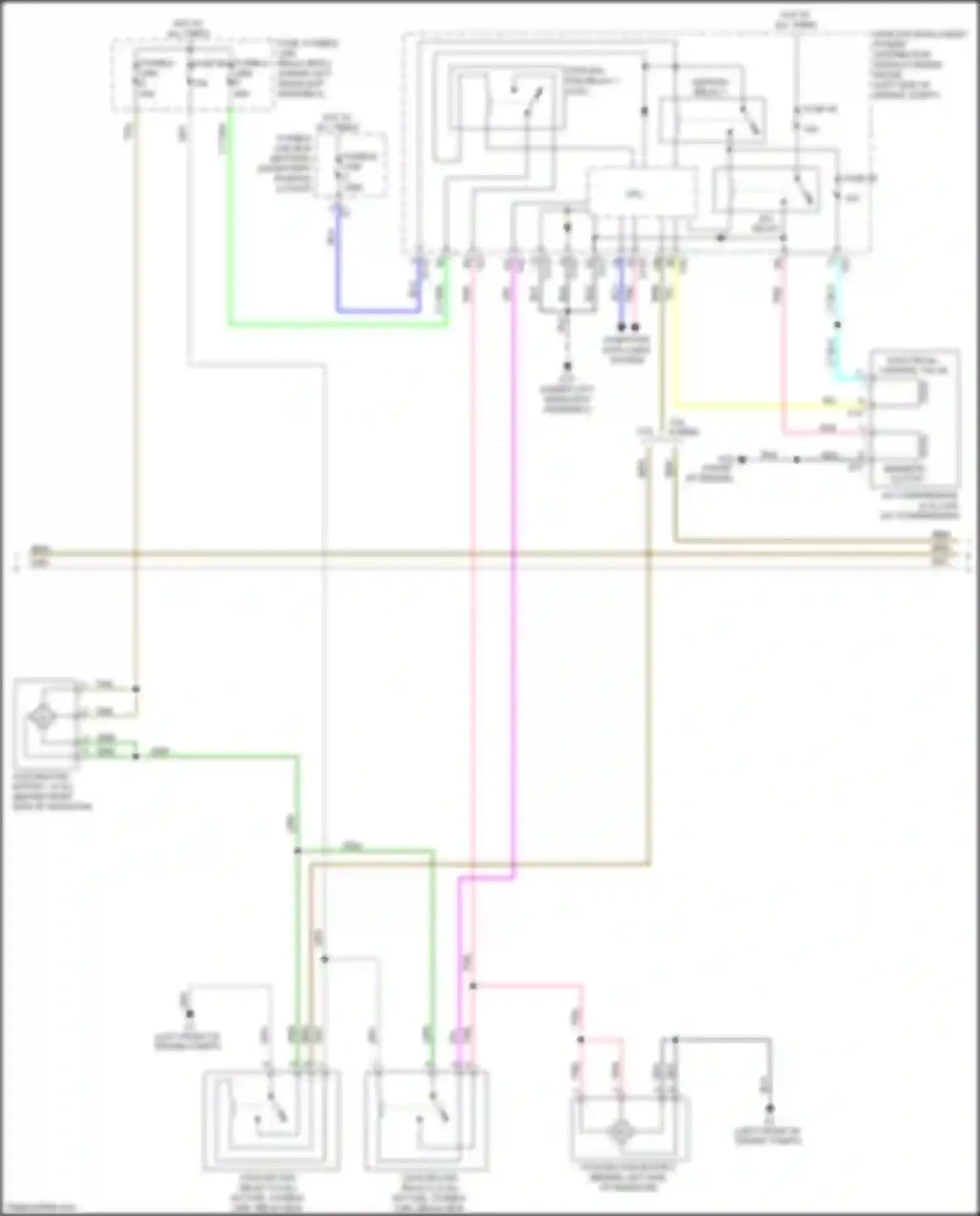 Wiring diagram fuse, fusible link, relay box 2 for Nissan Rogue II facelift (2016-2020) (5 of 10)