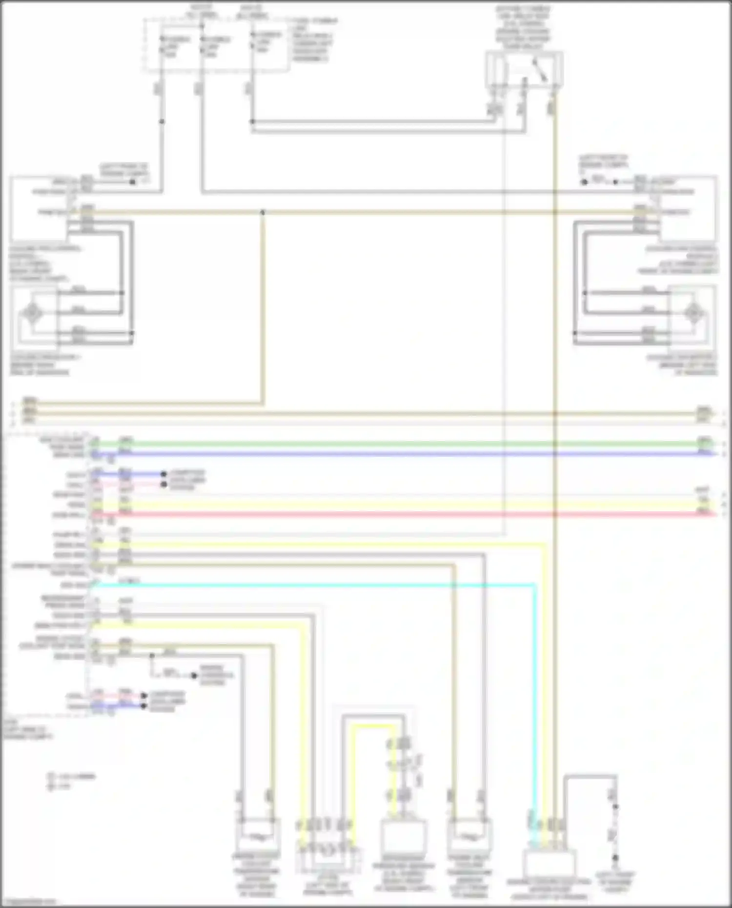 Wiring diagram fuse, fusible link, relay box 2 for Nissan Rogue II facelift (2016-2020) (6 of 10)