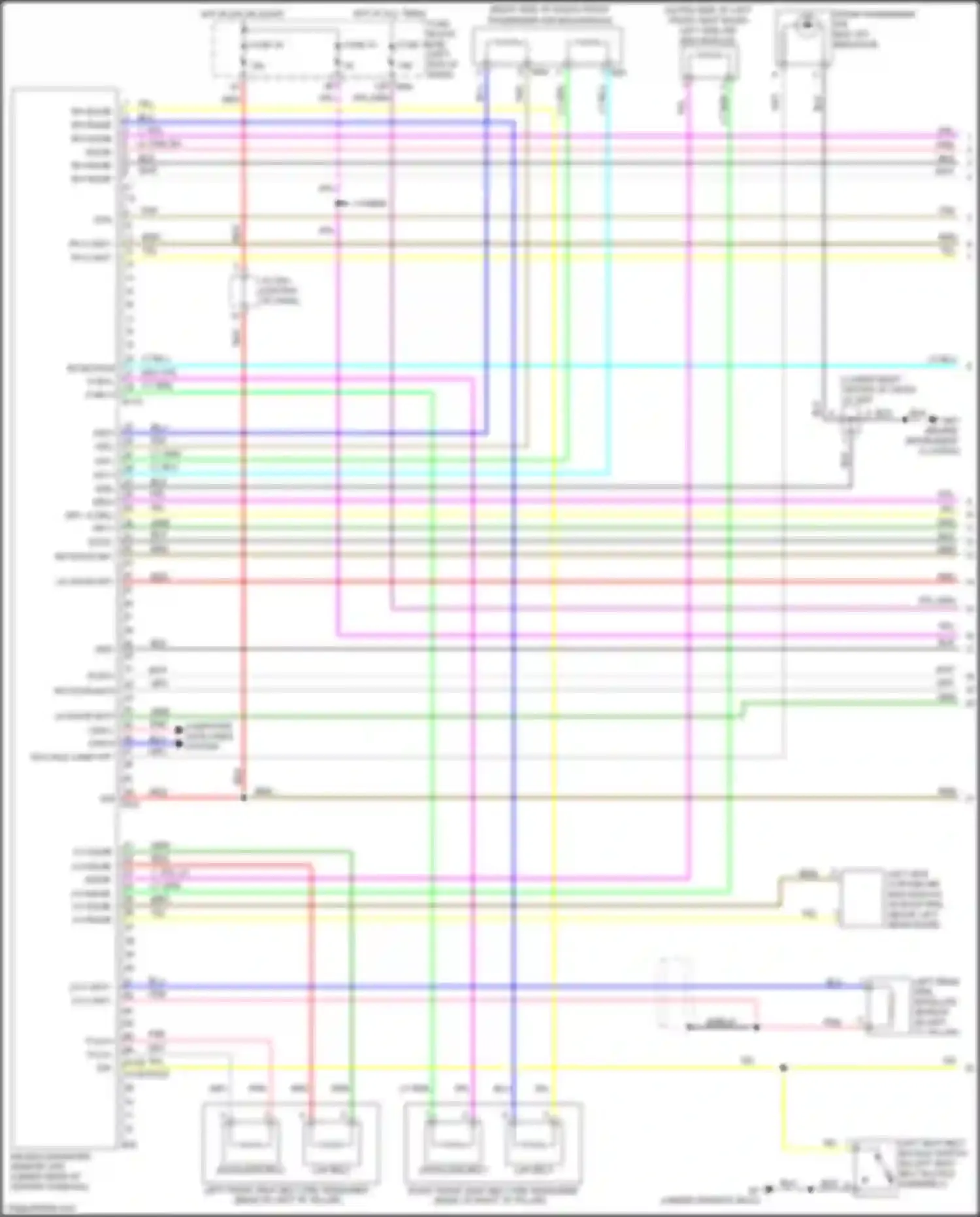 Wiring diagram left side air bag module for Nissan Rogue II facelift (2016-2020) (1 of 1)
