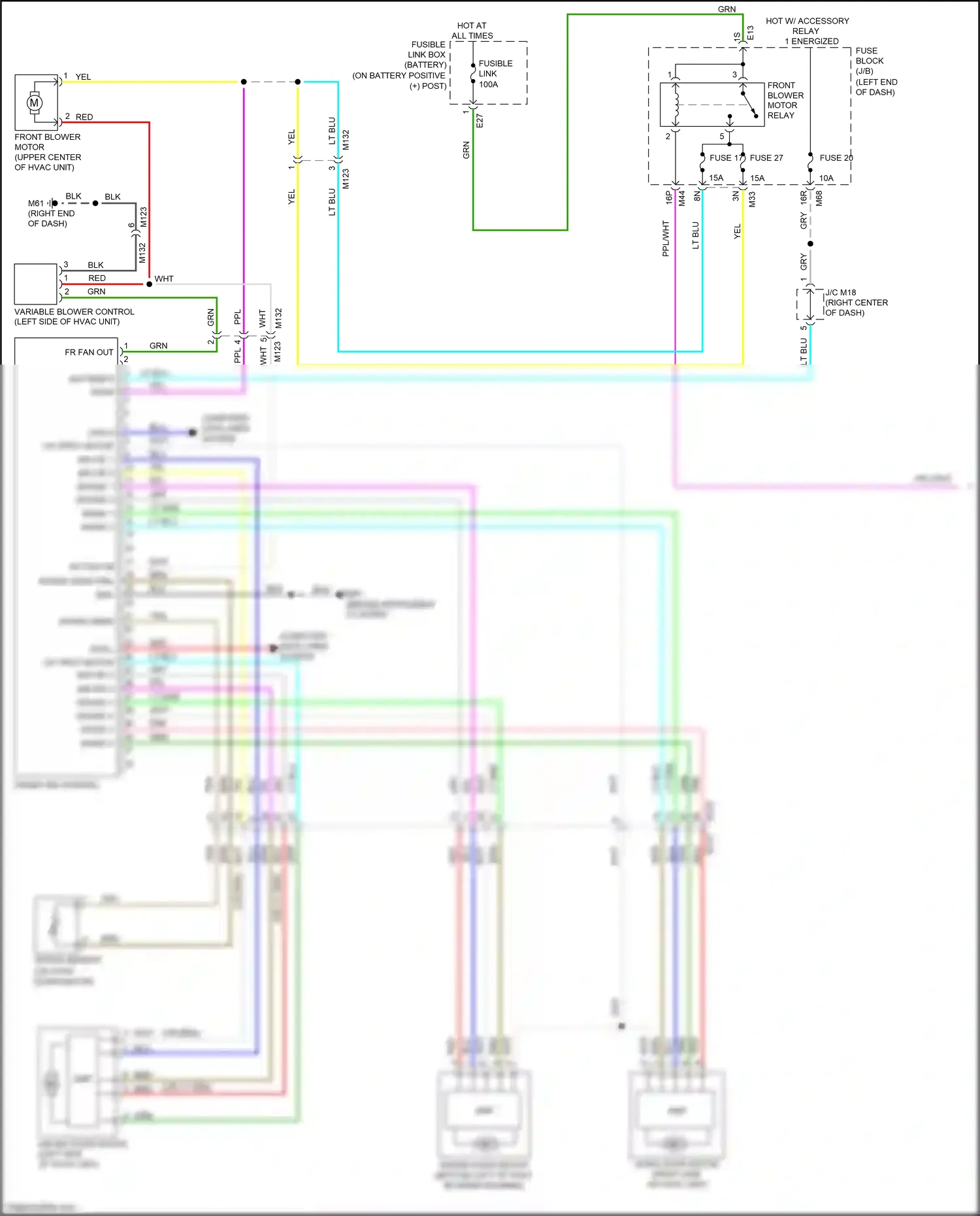 Wiring diagram mode 2 for Nissan Rogue II facelift (2016-2020) (2 of 2)