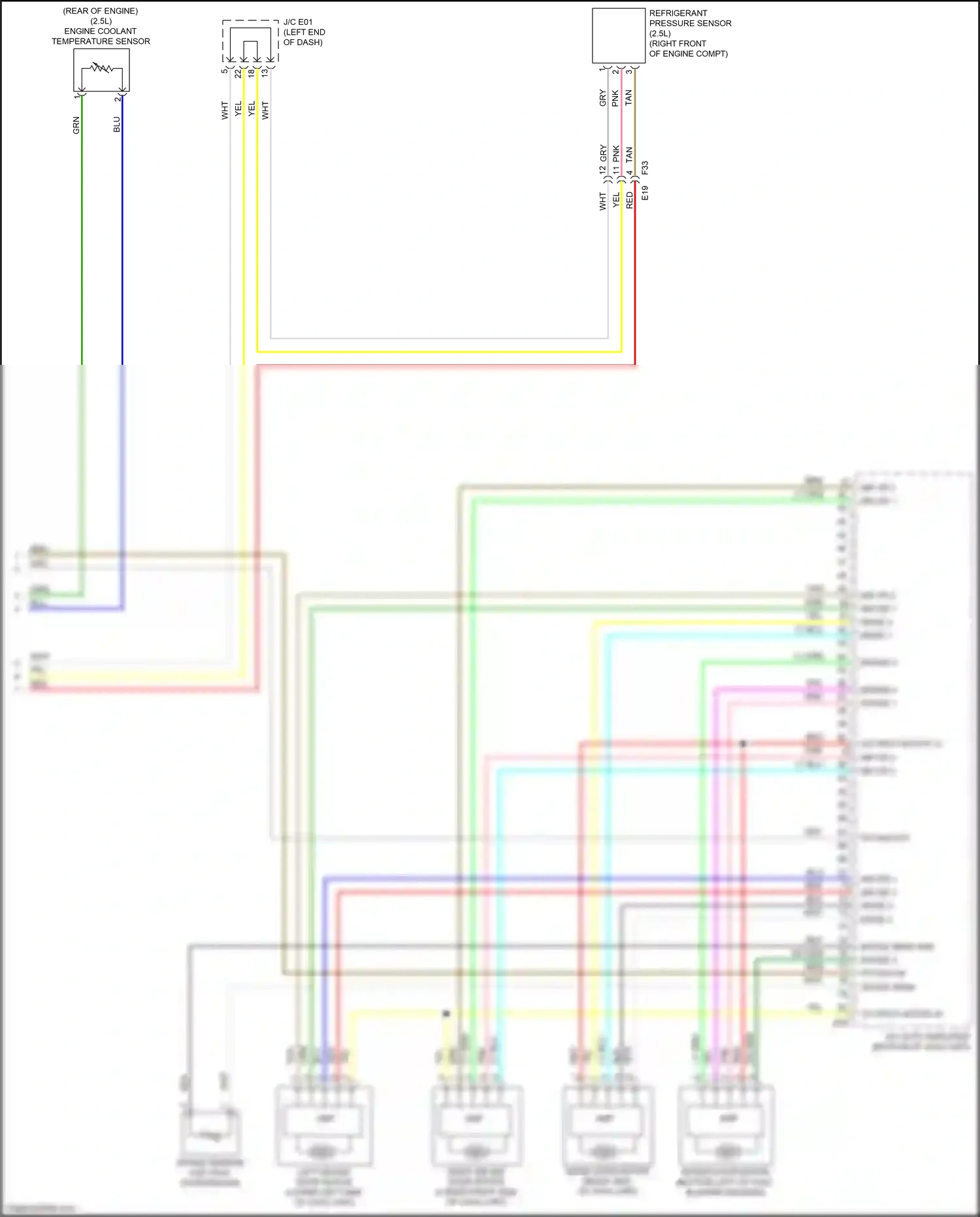 Wiring diagram mode 2 for Nissan Rogue II facelift (2016-2020) (1 of 2)