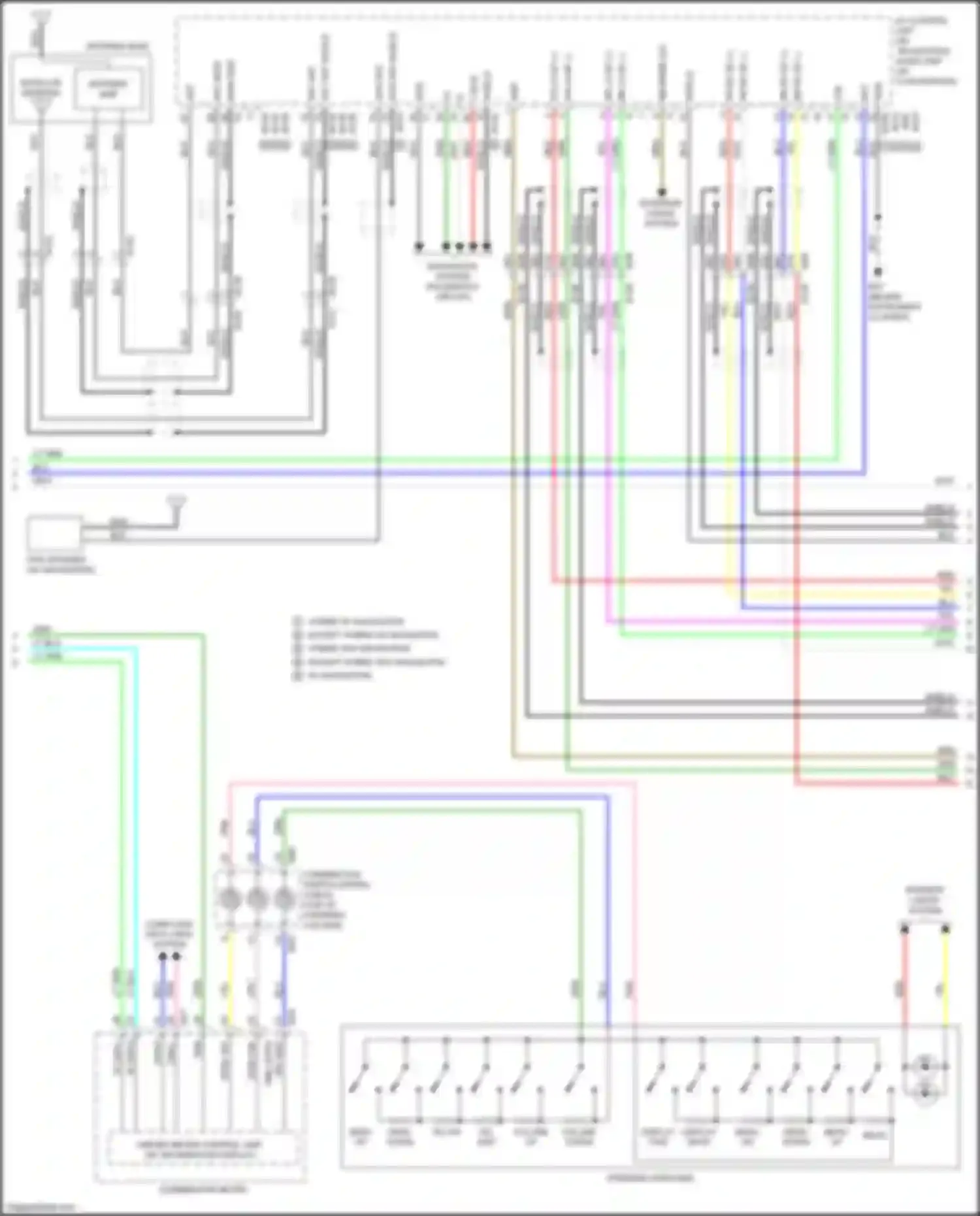 Wiring diagram navigation system for Nissan Rogue II facelift (2016-2020) (2 of 11)