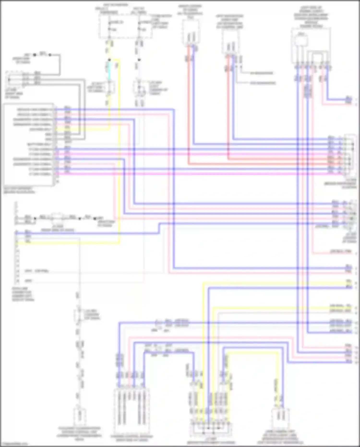 Wiring diagram occupant classification system control unit for Nissan Rogue II facelift (2016-2020) (2 of 4)