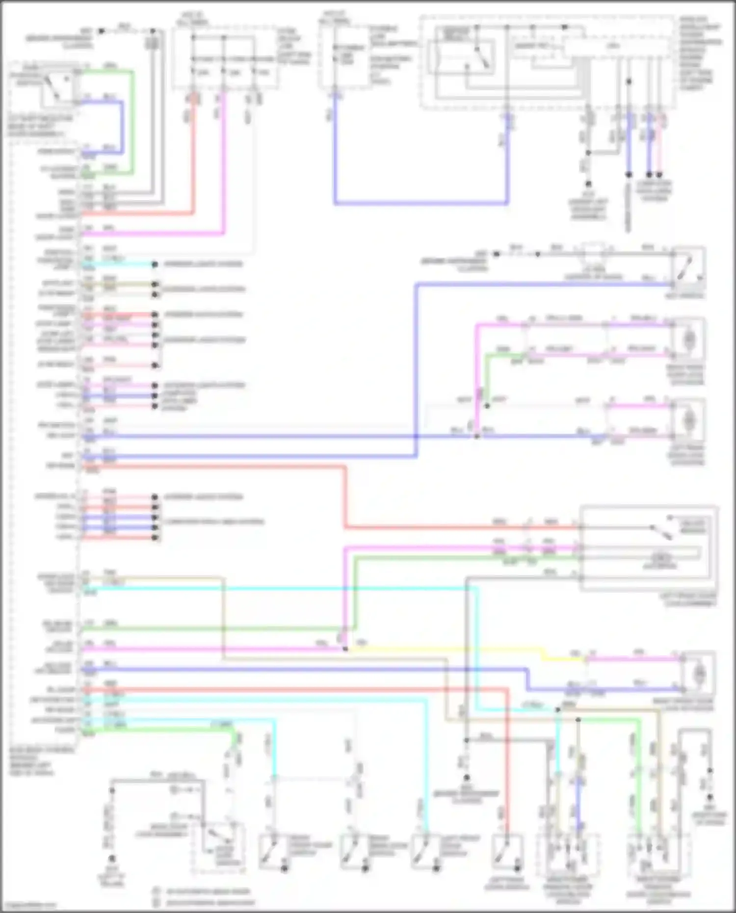 Wiring diagram pwr ecu pwm room lamp 1 for Nissan Rogue II facelift (2016-2020) (1 of 1)