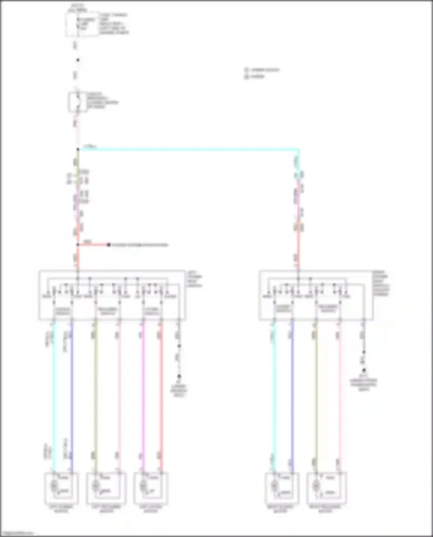 Wiring diagram reclining switch for Nissan Rogue II facelift (2016-2020) (1 of 1)