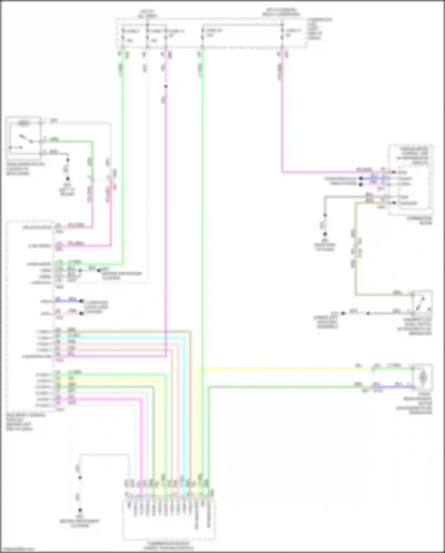 Wiring diagram right end of dash) for Nissan Rogue II facelift (2016-2020) (50 of 72)