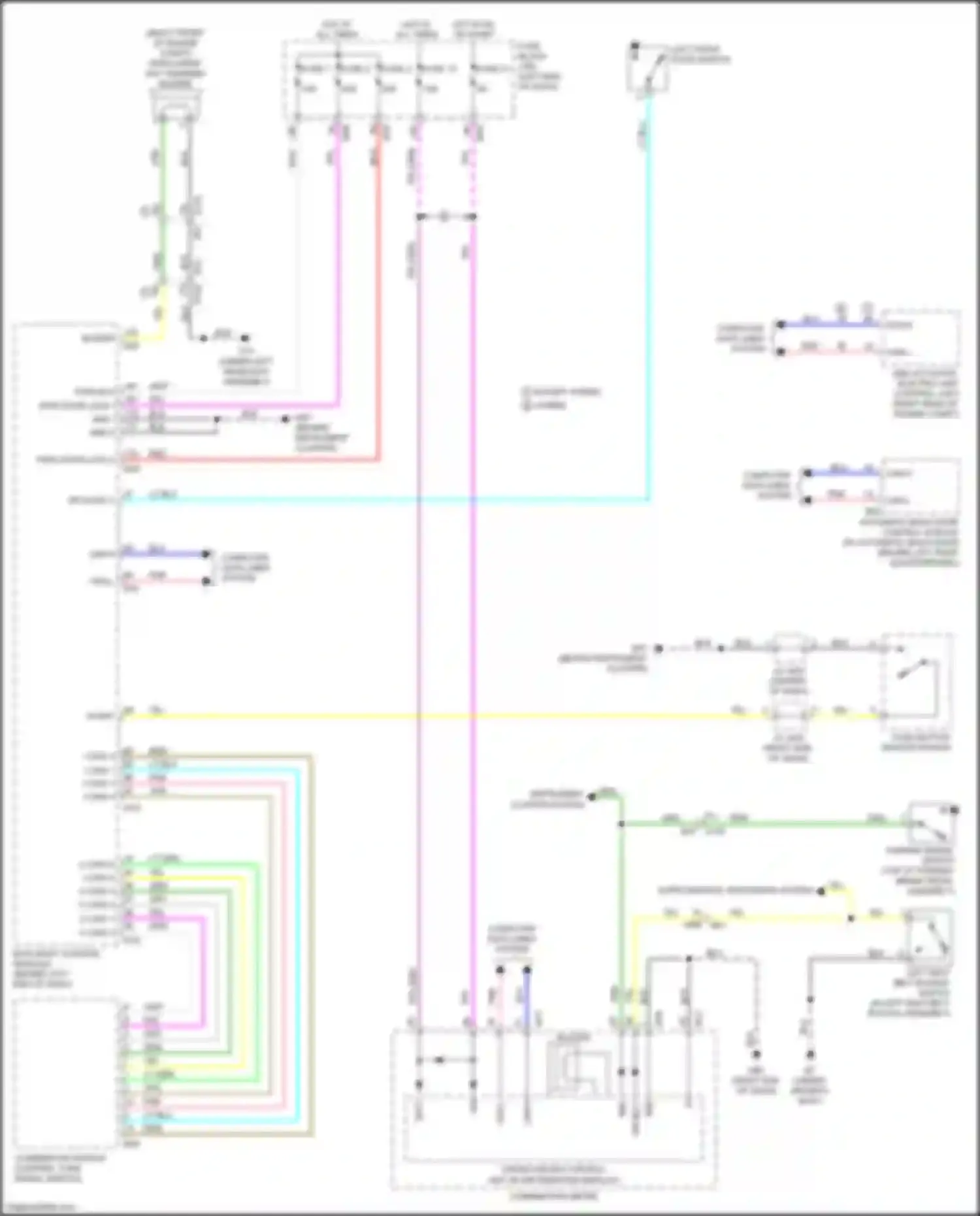 Wiring diagram right end of dash) for Nissan Rogue II facelift (2016-2020) (2 of 72)