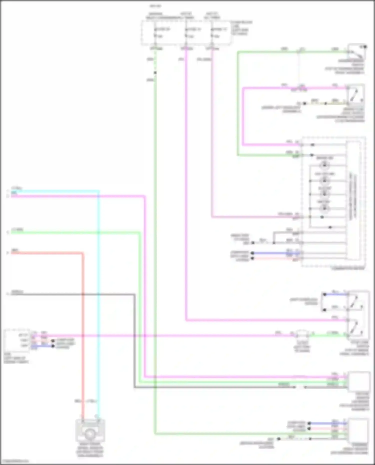 Wiring diagram right front wheel sensor for Nissan Rogue II facelift (2016-2020) (2 of 2)