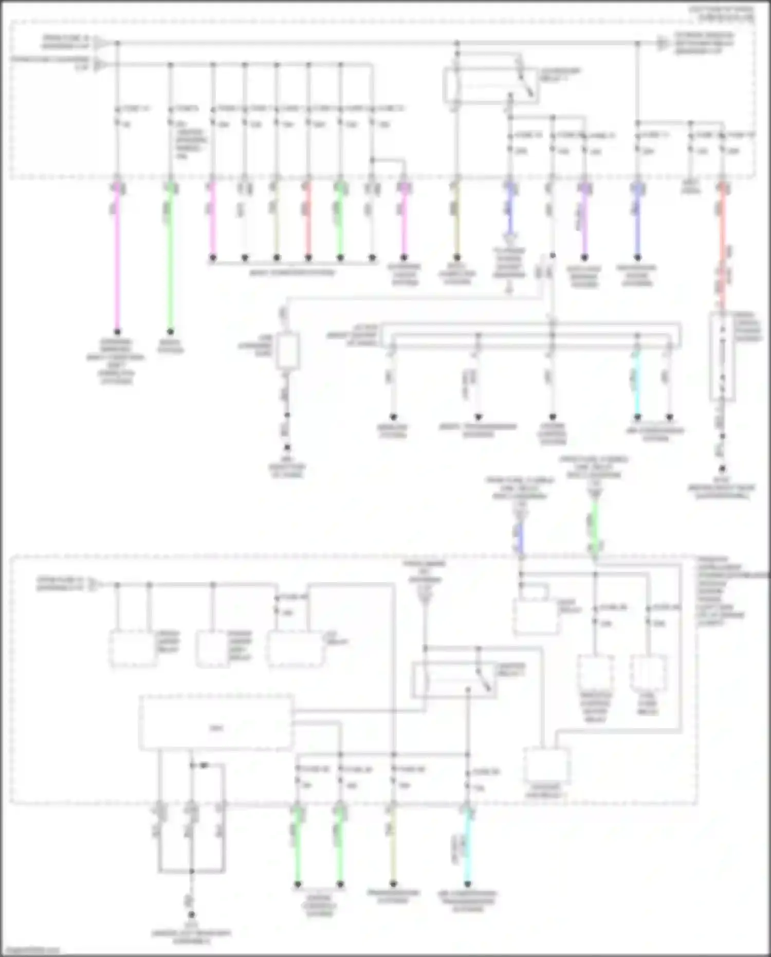 Wiring diagram seats, transmissions systems for Nissan Rogue II facelift (2016-2020) (1 of 1)
