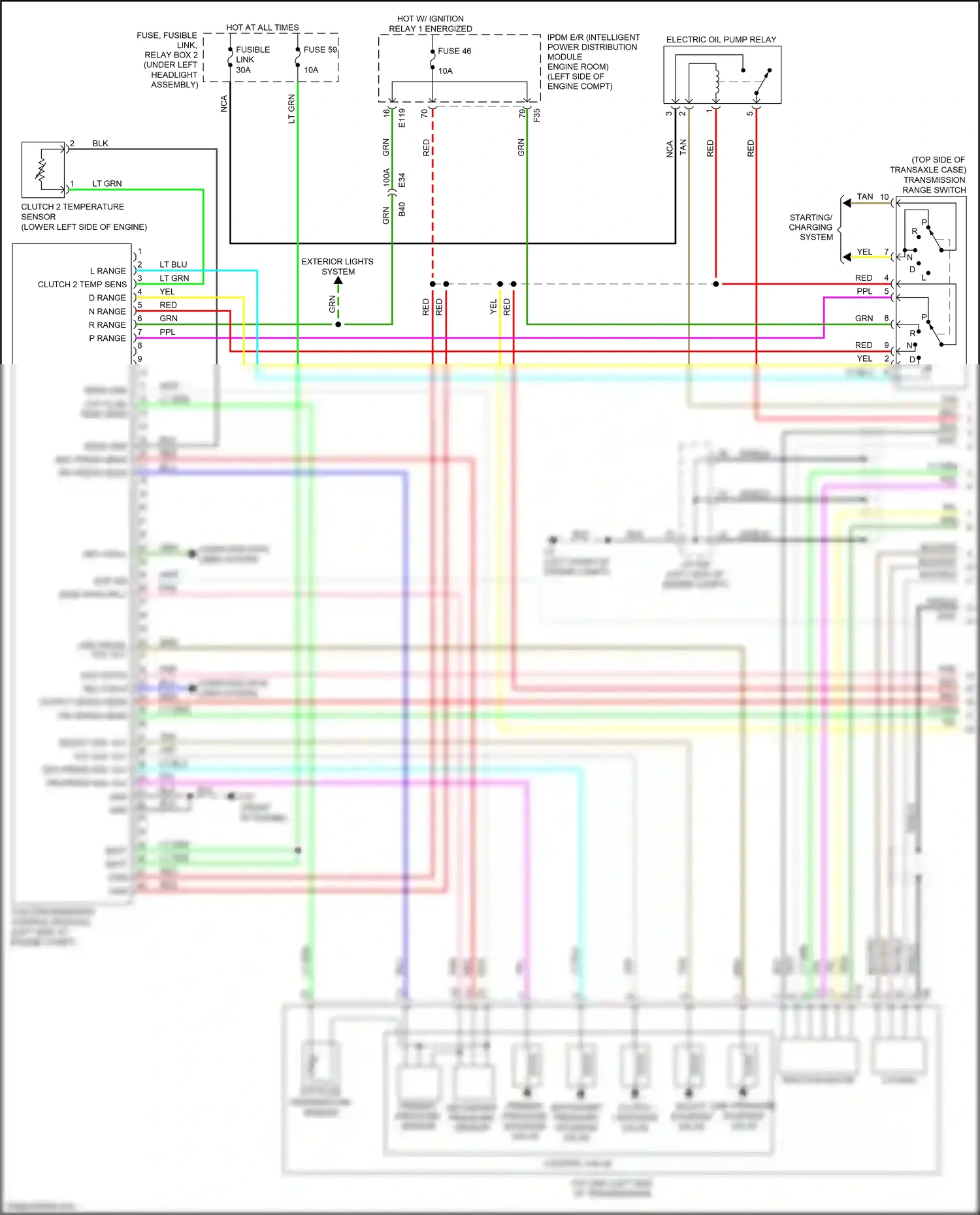 Wiring diagram secondary pressure sensor for Nissan Rogue II facelift (2016-2020) (1 of 2)
