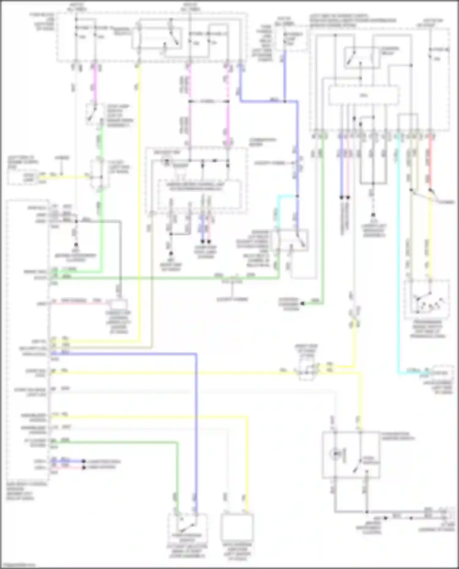 Wiring diagram security ind for Nissan Rogue II facelift (2016-2020) (3 of 5)