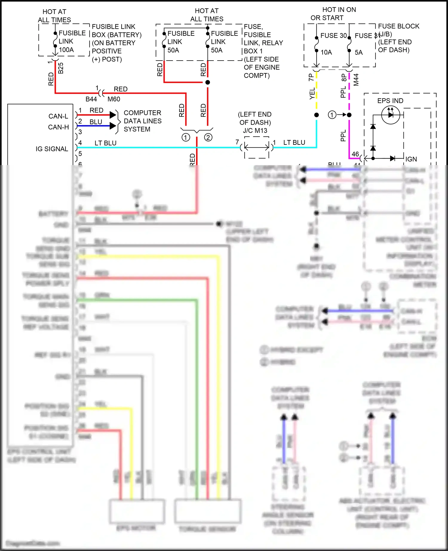 Nissan Rogue II facelift (2016-2020) steering angle sensor wiring diagram  (4 of 4)
