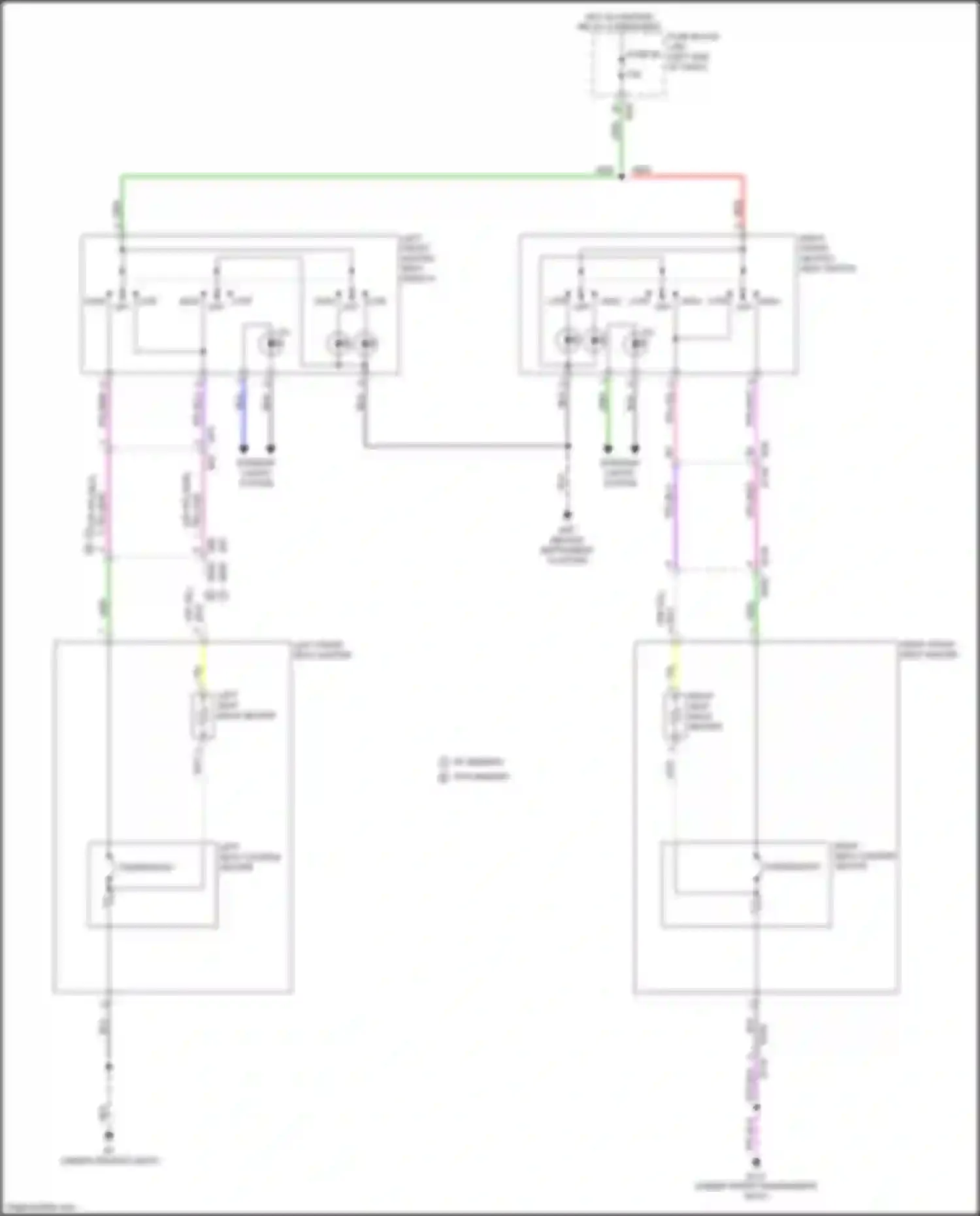 Wiring diagram w/ memory w/o memory for Nissan Rogue II facelift (2016-2020) (1 of 1)