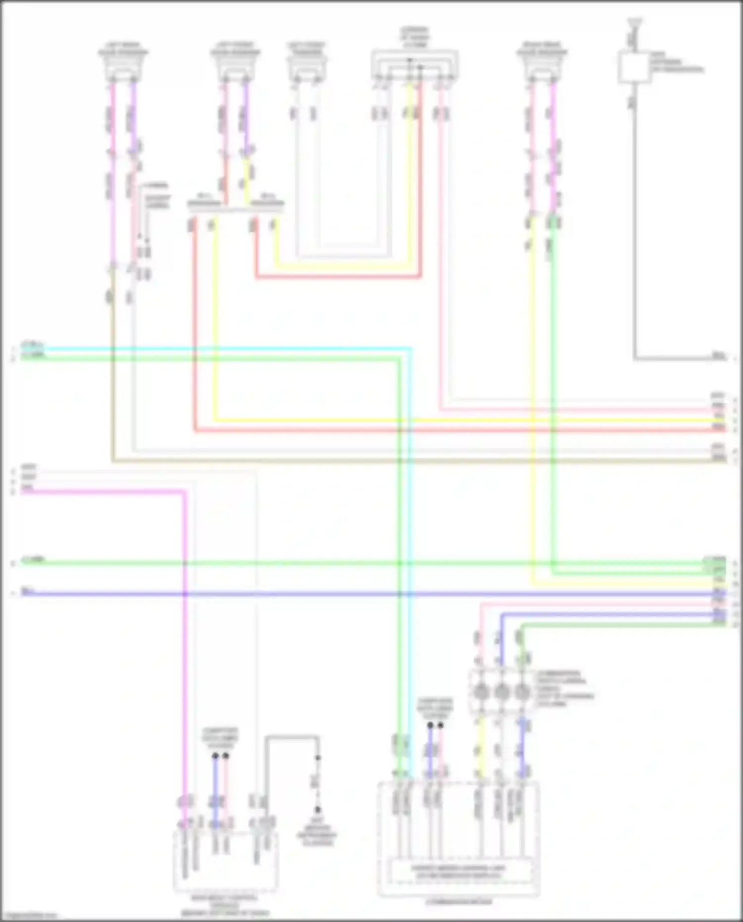 Wiring diagram w/ navigation for Nissan Rogue II facelift (2016-2020) (3 of 5)