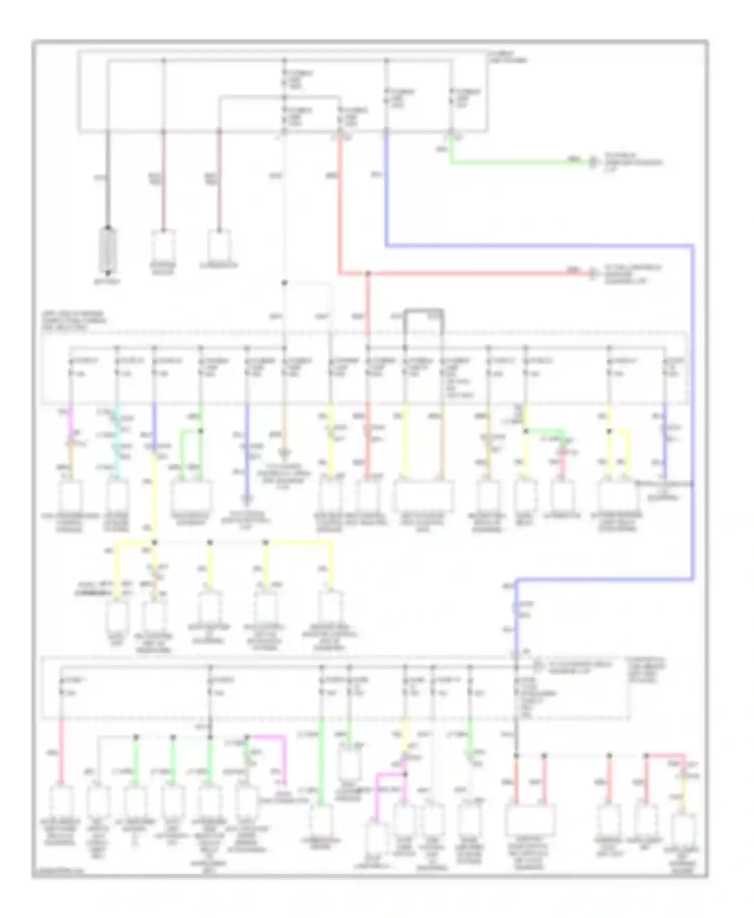 Rogue Nissan II (2013-2016): Power distribution circuit (1 of 4)