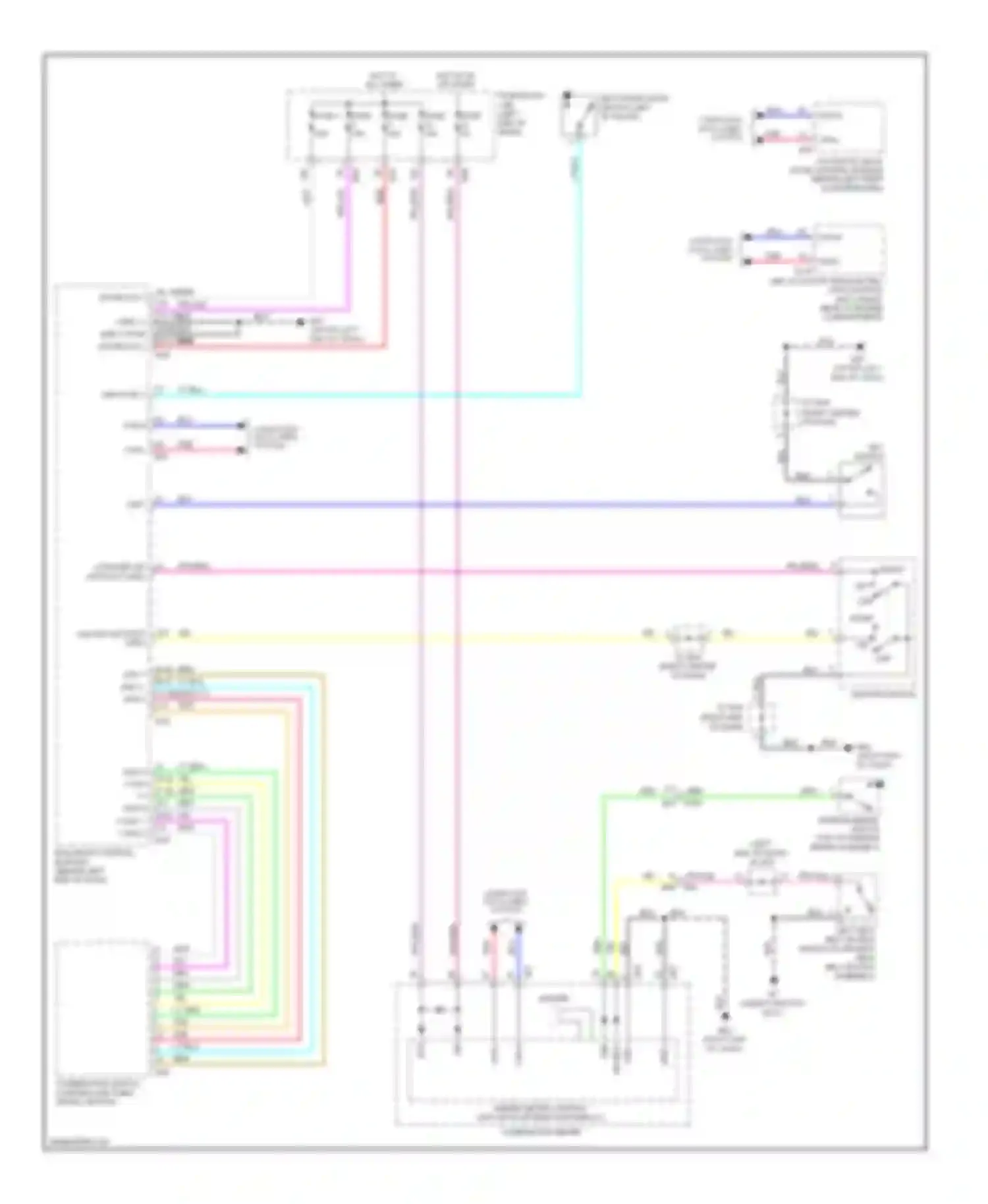 Rogue Nissan II (2013-2016): Chime circuit, without intelligent key unit