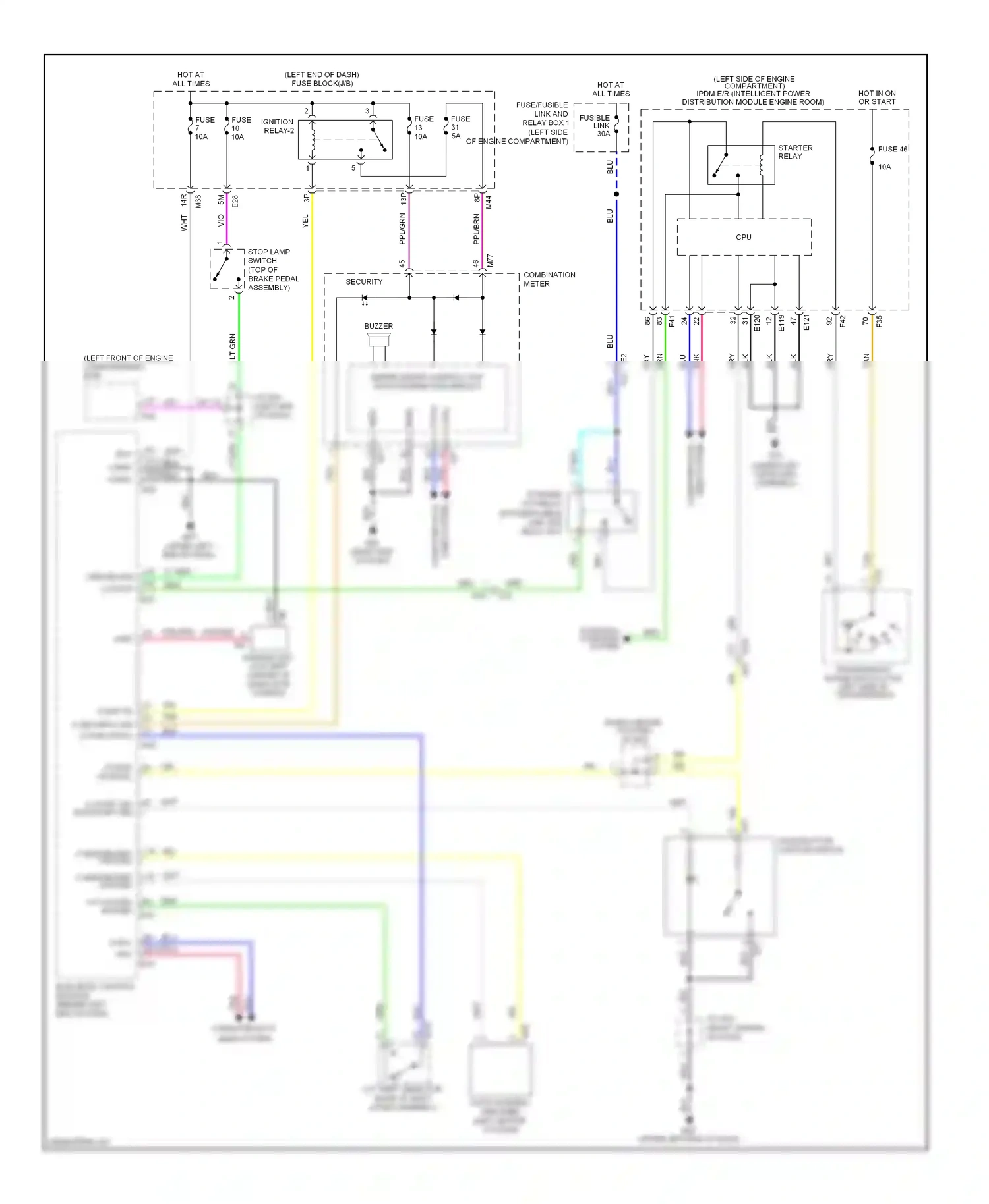 Wiring diagram blu for Nissan Rogue II (2013-2016) (9 of 117)
