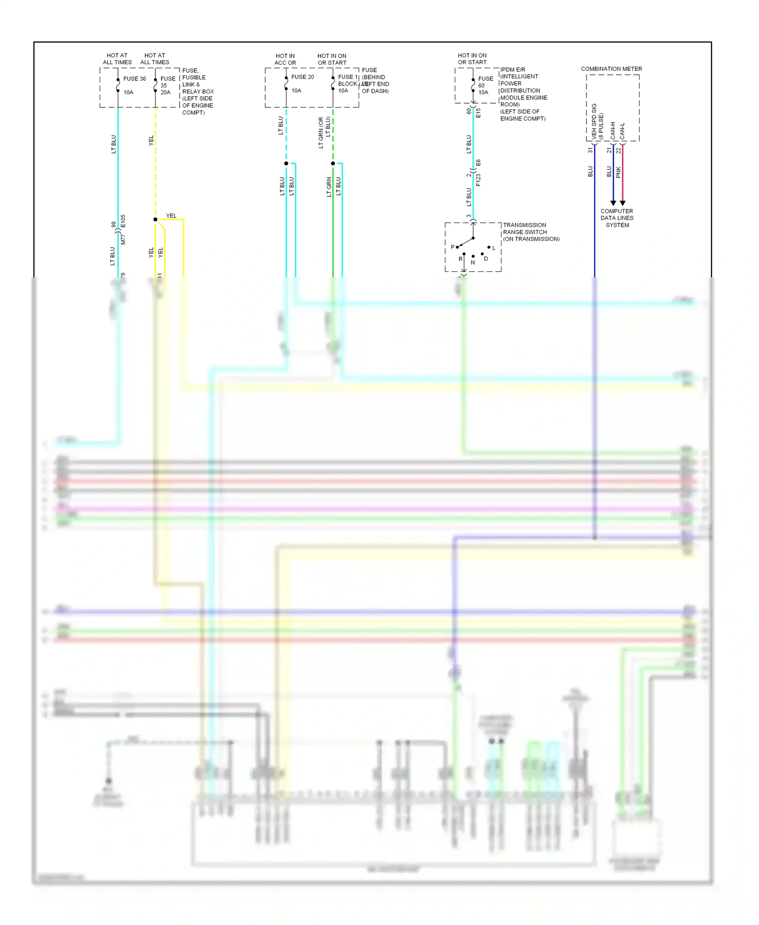 Wiring diagram blu for Nissan Rogue II (2013-2016) (95 of 117)