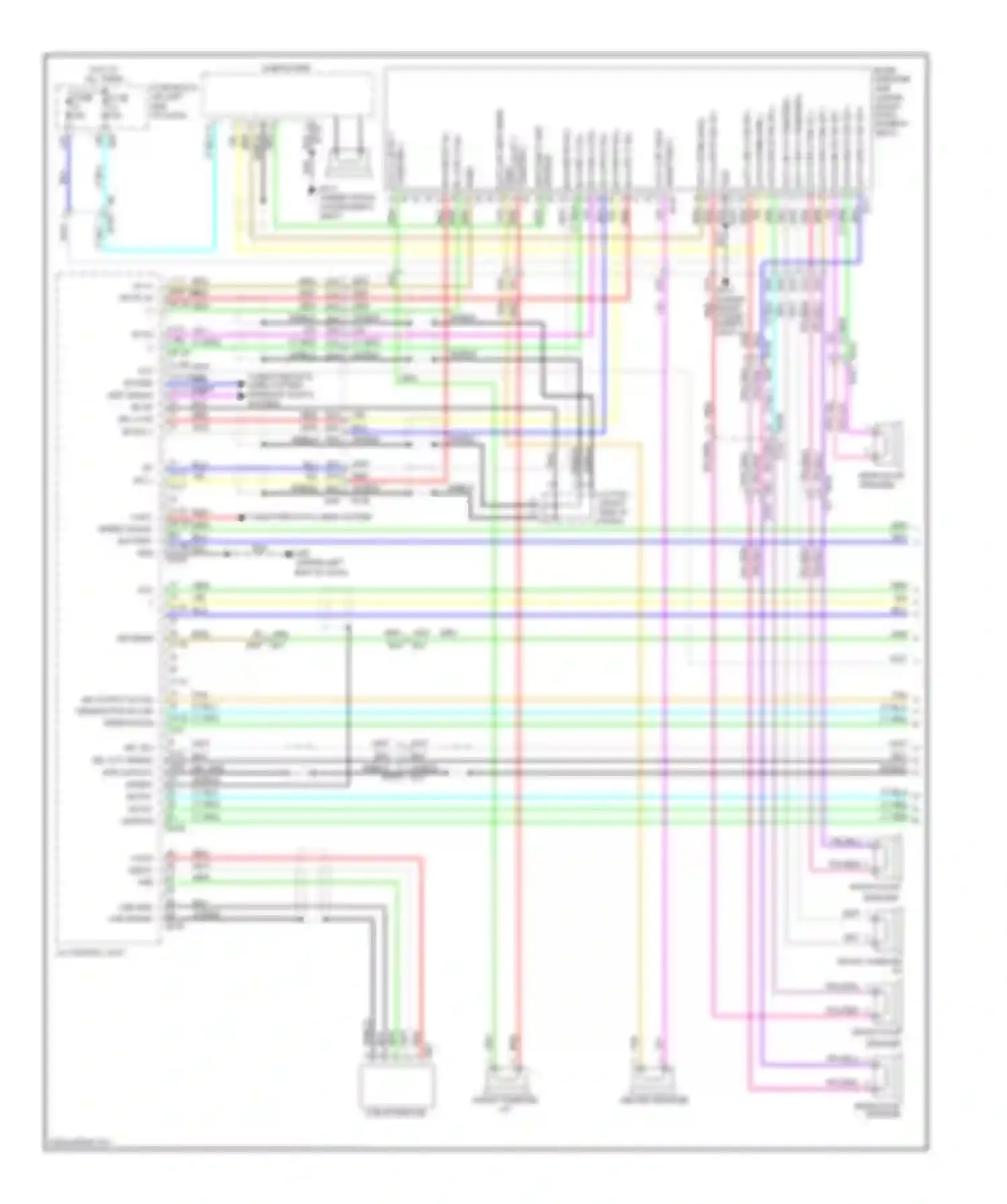 Wiring diagram bose speaker amp (under front pass- for Nissan Rogue II (2013-2016) (1 of 2)