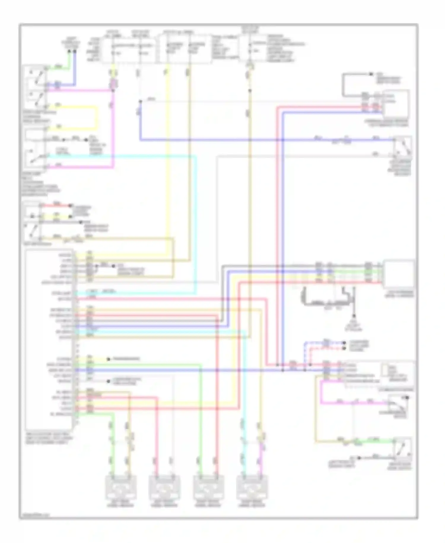 Wiring diagram brake fluid level switch for Nissan Rogue II (2013-2016) (2 of 3)