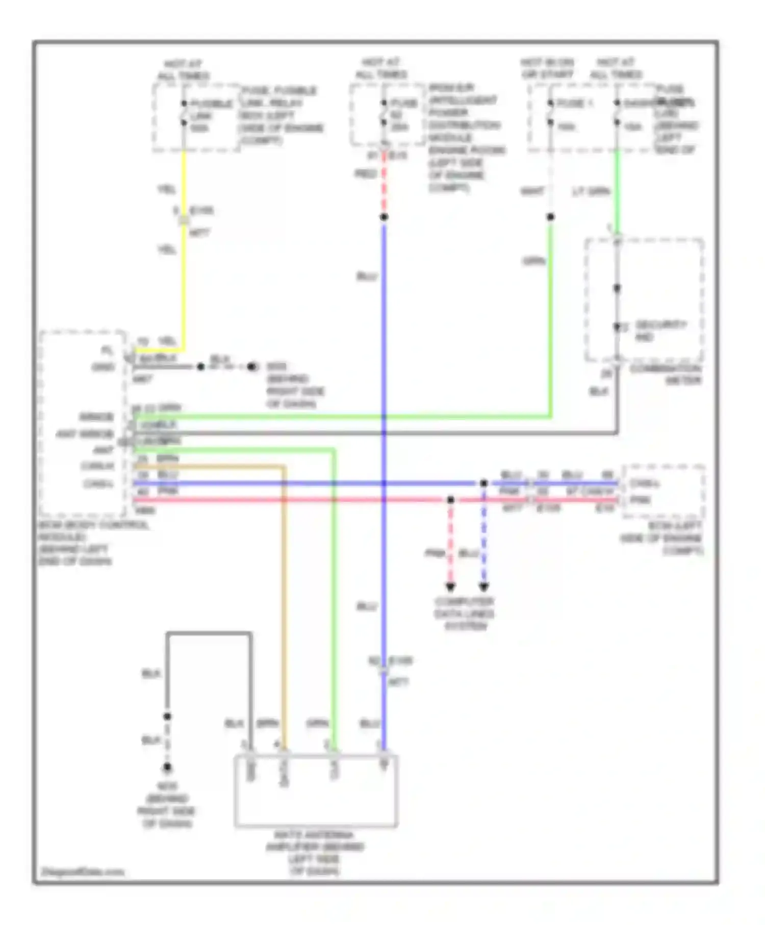 Wiring diagram computer data lines system for Nissan Rogue II (2013-2016) (48 of 70)