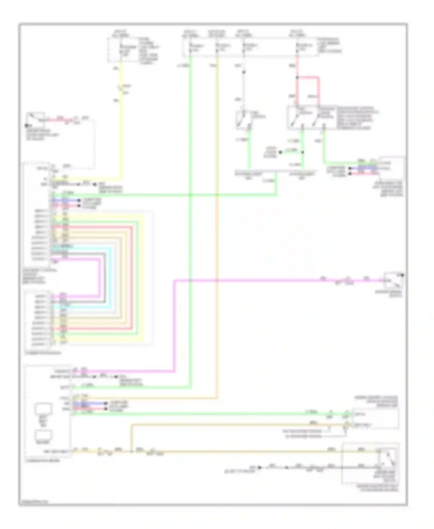Wiring diagram ignition knob switch for Nissan Rogue II (2013-2016) (1 of 2)