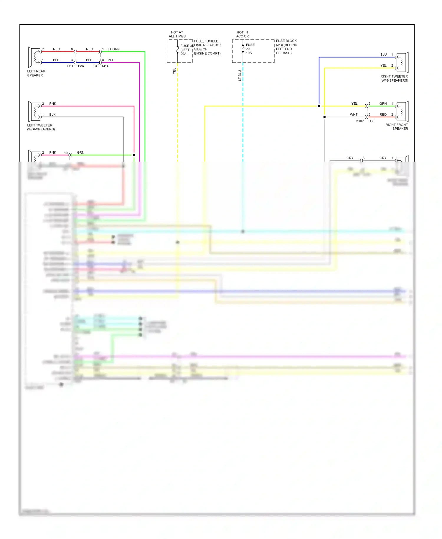 Wiring diagram interior lights for Nissan Rogue II (2013-2016) (1 of 1)